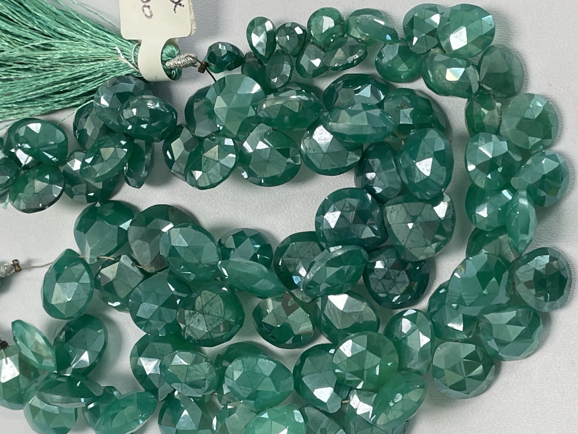 Mystic Green Onyx Heart Faceted