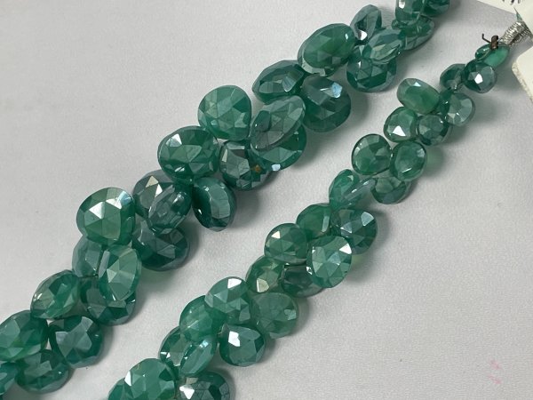 Mystic Green Onyx Heart Faceted