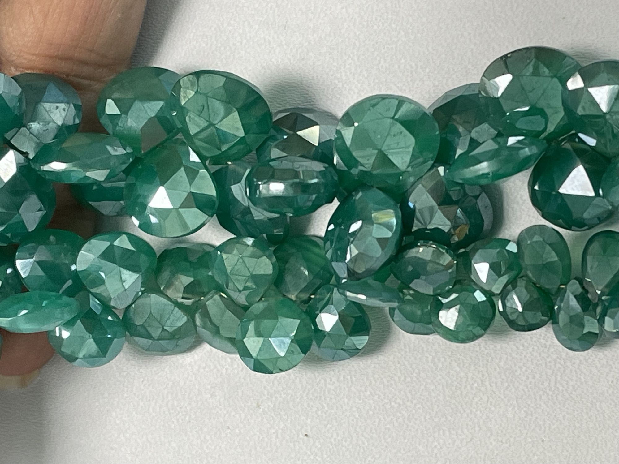 Mystic Green Onyx Heart Faceted