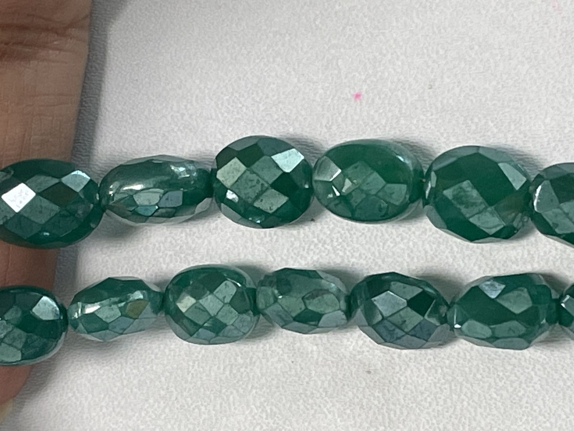 Mystic Green Onyx Oval Faceted