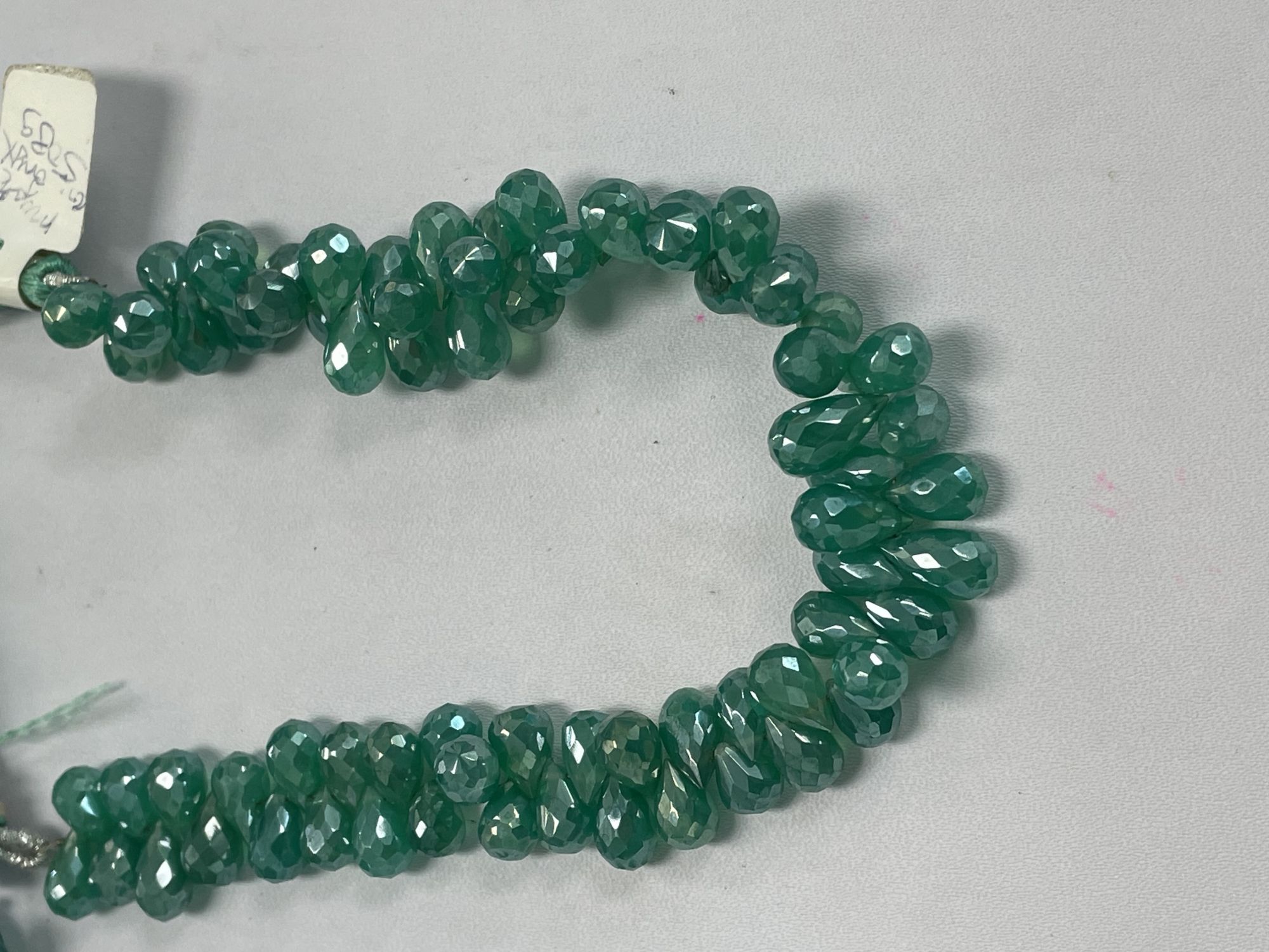 Mystic Green Onyx Drop Faceted