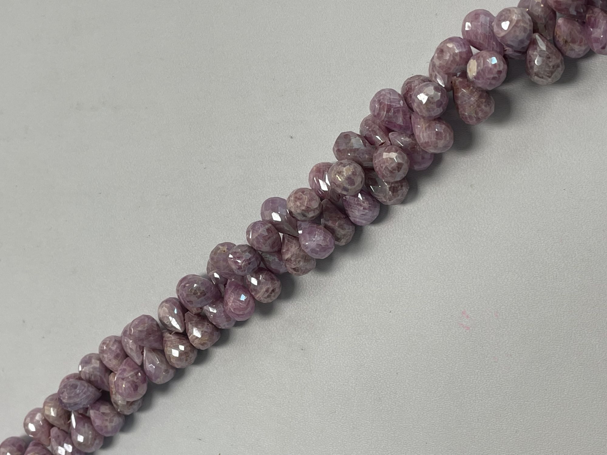 Coated Pink Sapphire Drop Faceted