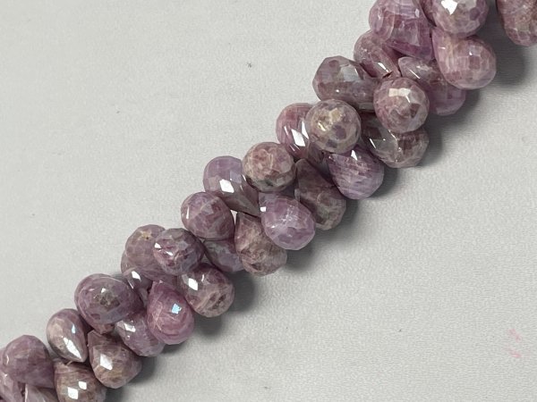 Coated Pink Sapphire Drop Faceted