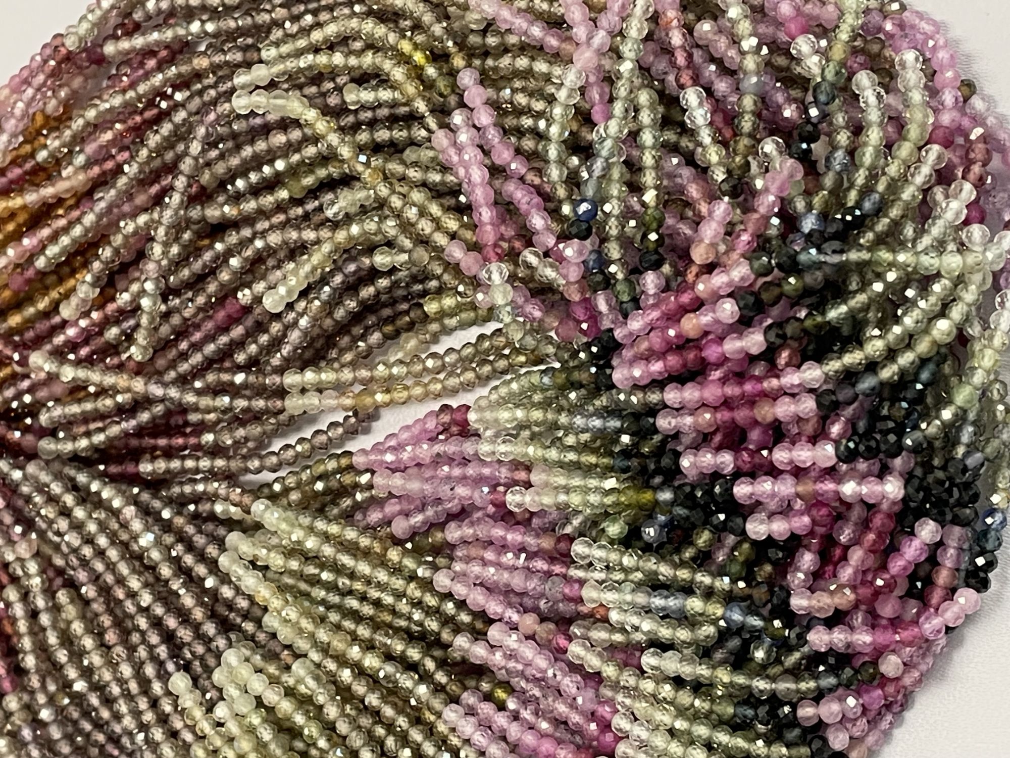 Multi Color Sapphire Rondelle Faceted