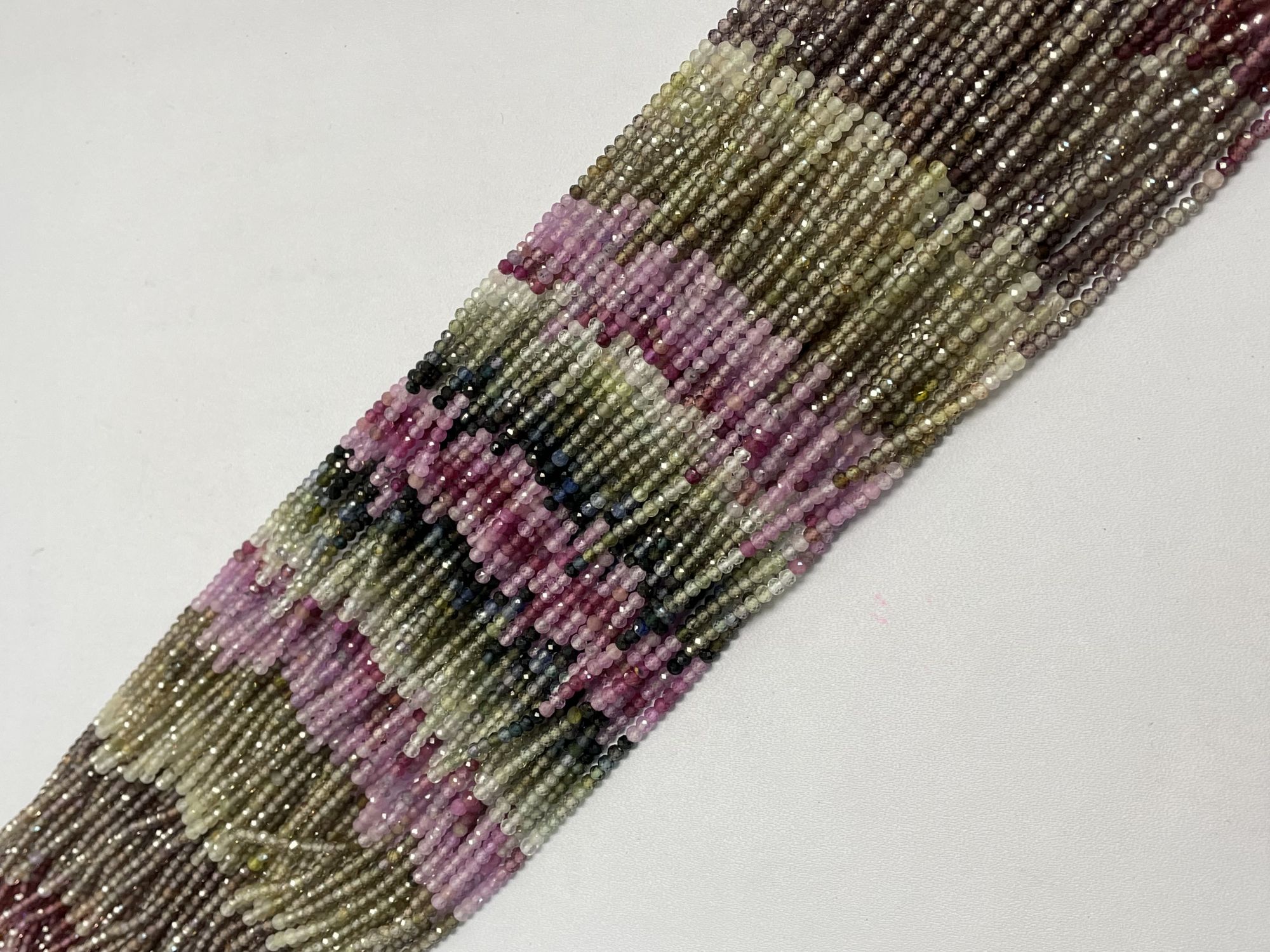 Multi Color Sapphire Rondelle Faceted