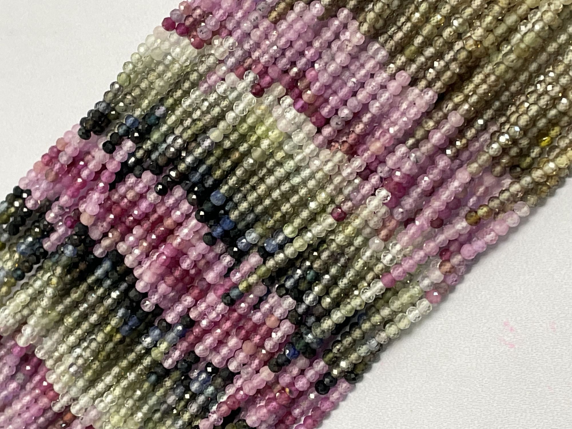 Multi Color Sapphire Rondelle Faceted