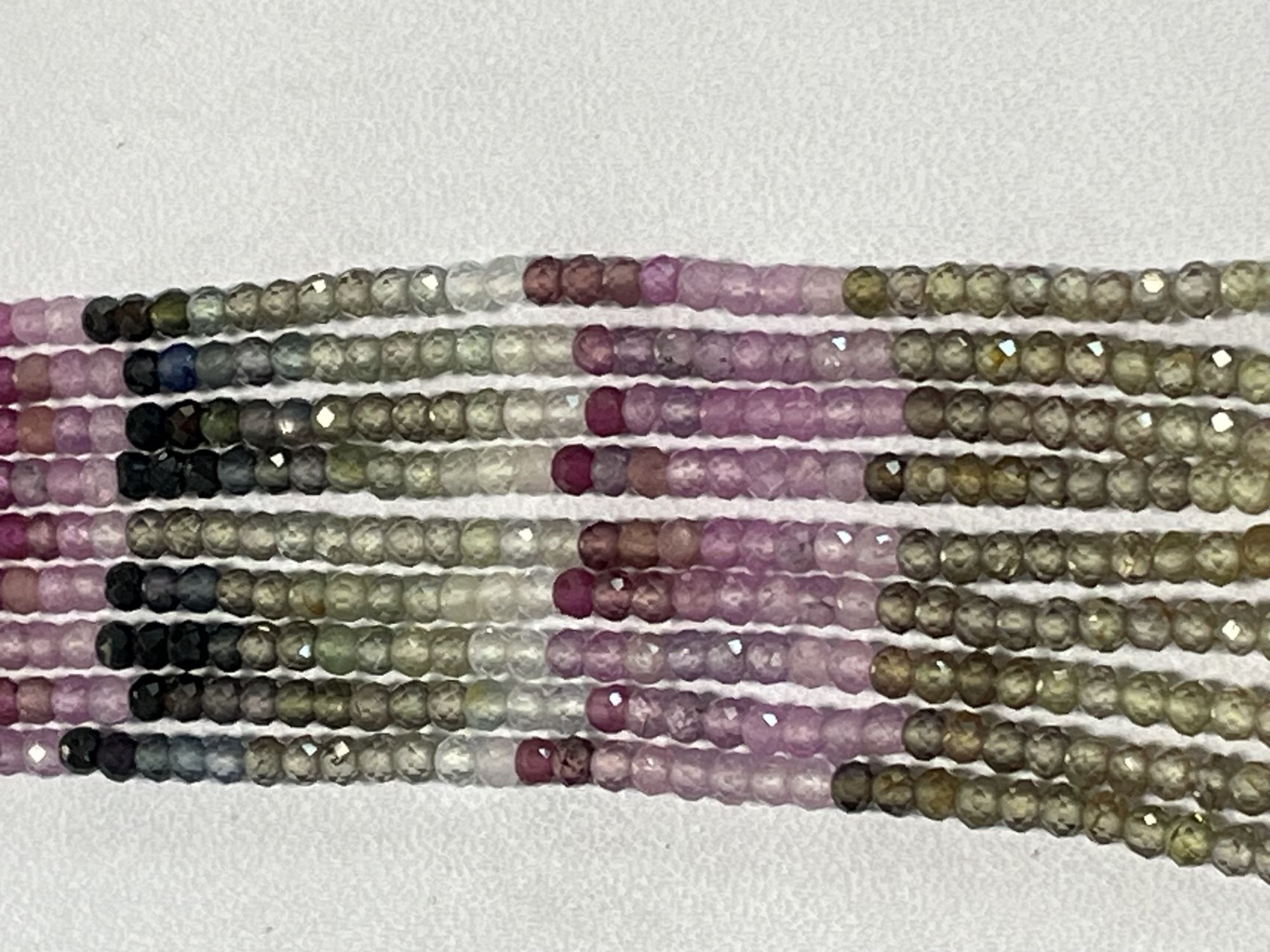 Multi Color Sapphire Rondelle Faceted