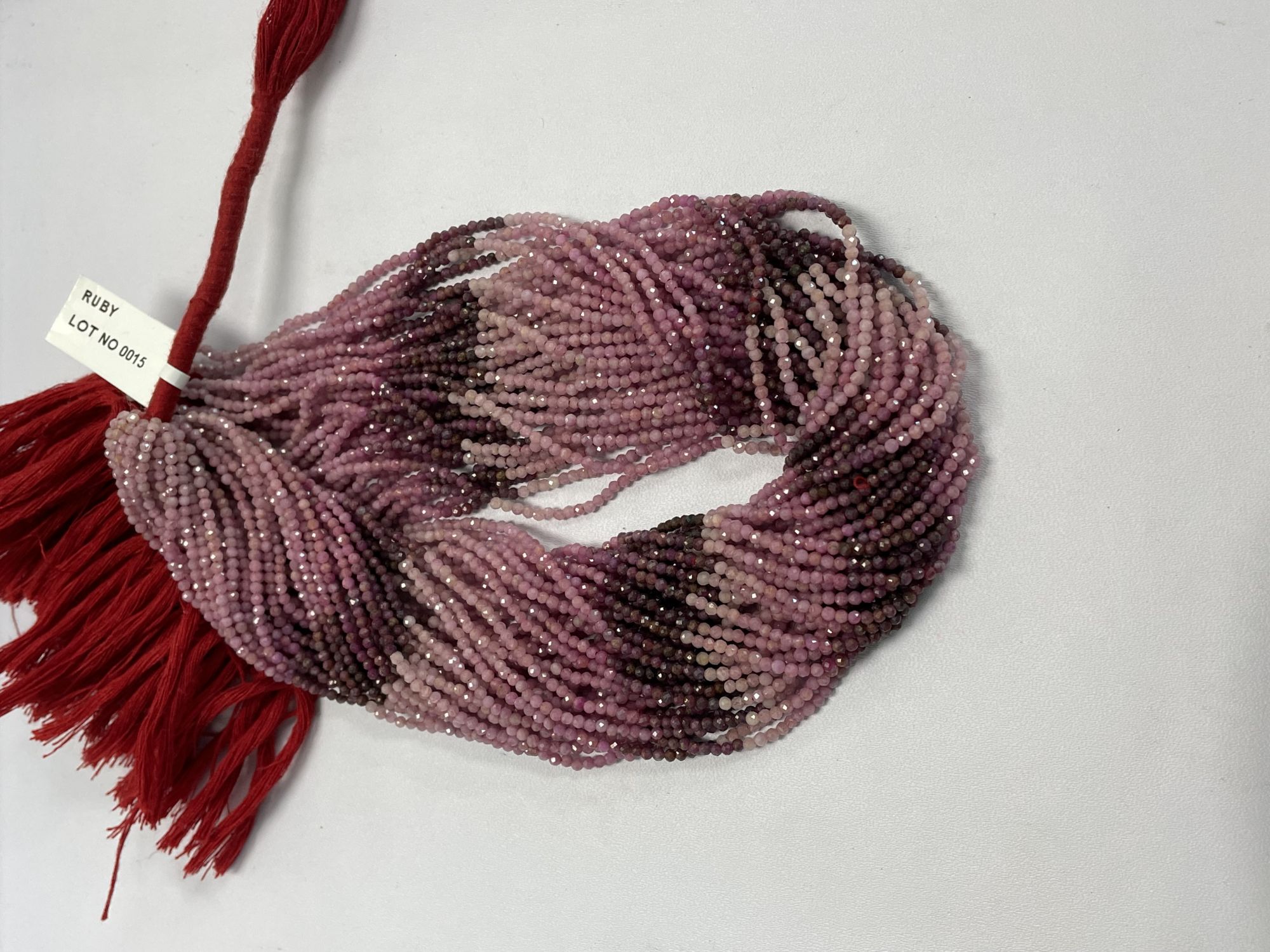 Shaded Ruby Rondelle Faceted