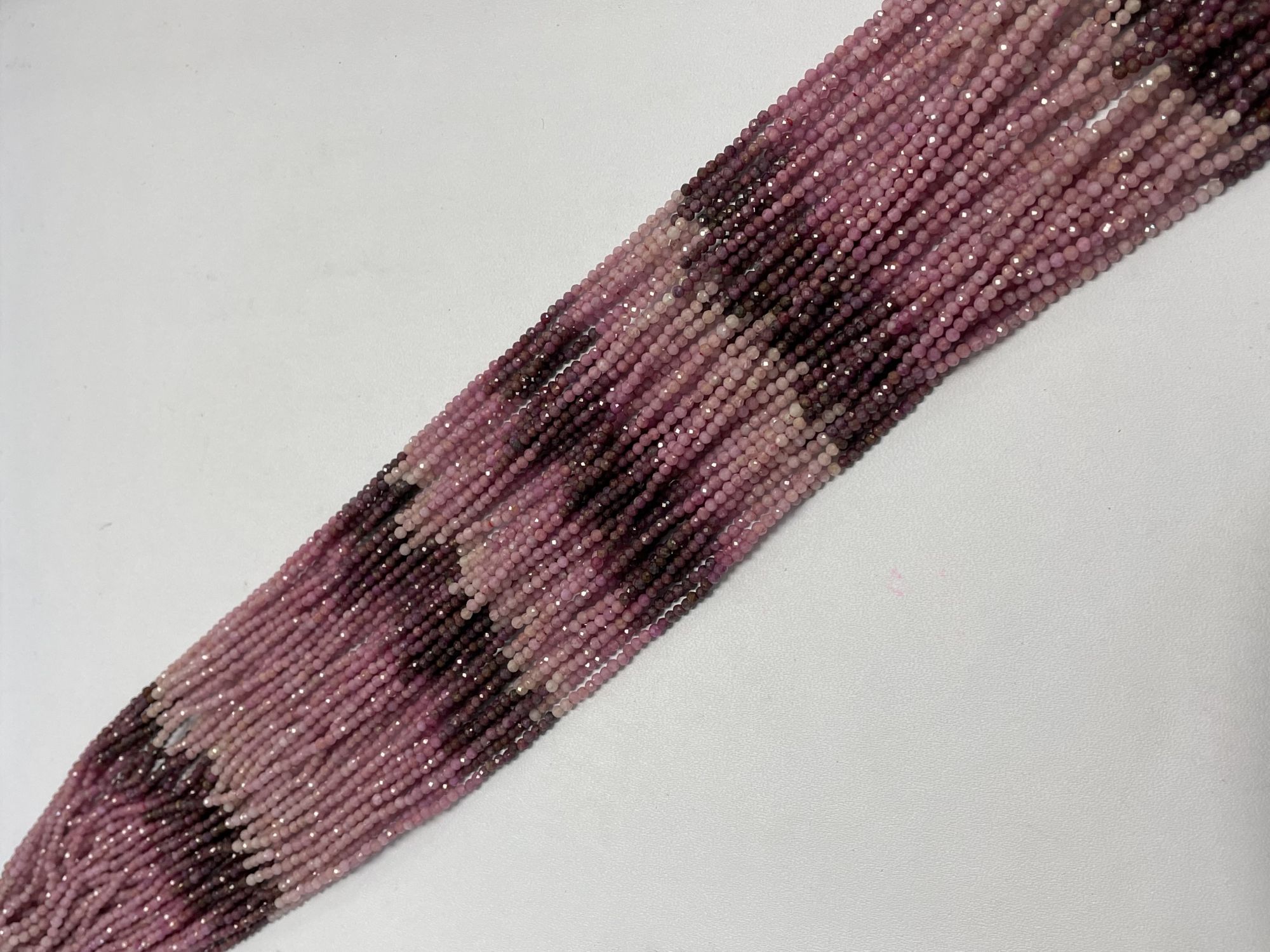 Shaded Ruby Rondelle Faceted