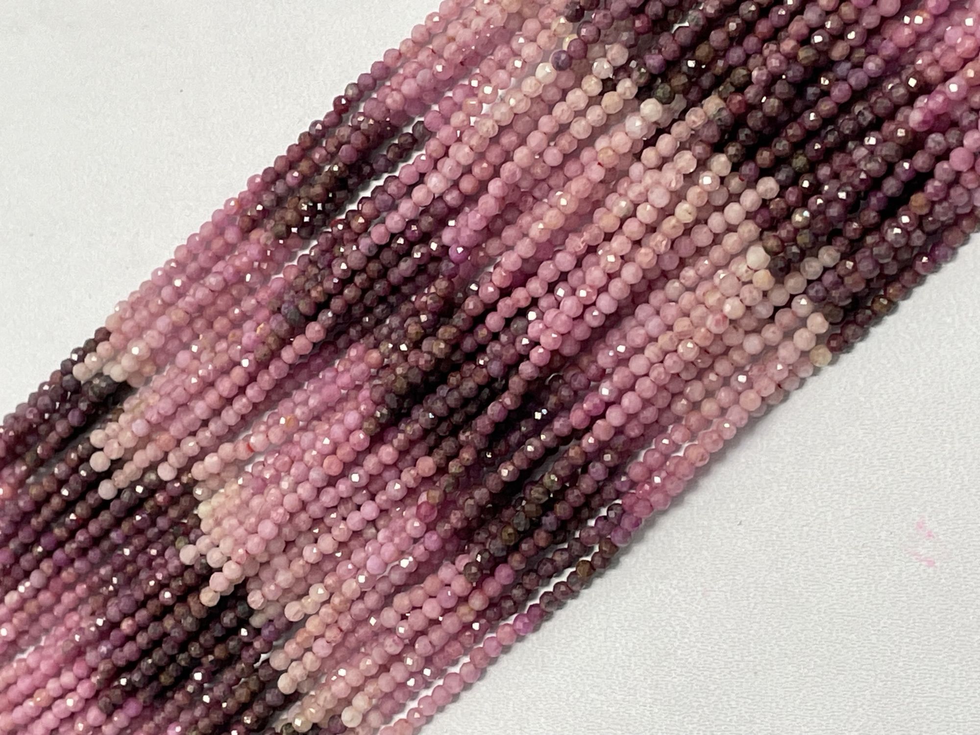 Shaded Ruby Rondelle Faceted