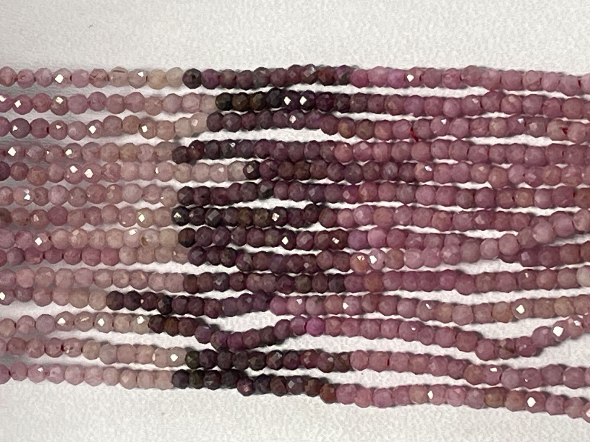 Shaded Ruby Rondelle Faceted