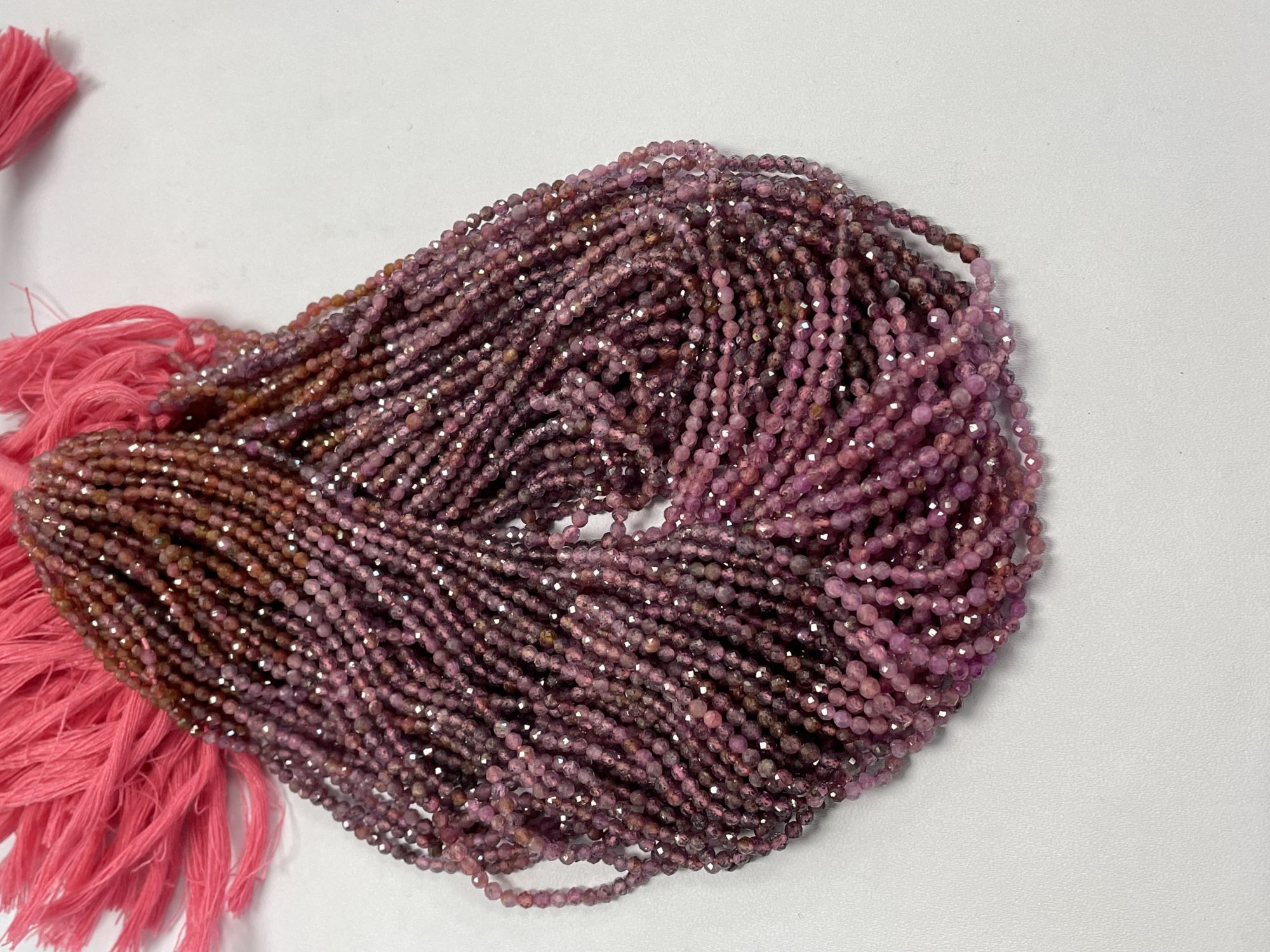 Shaded Ruby Rondelle Faceted