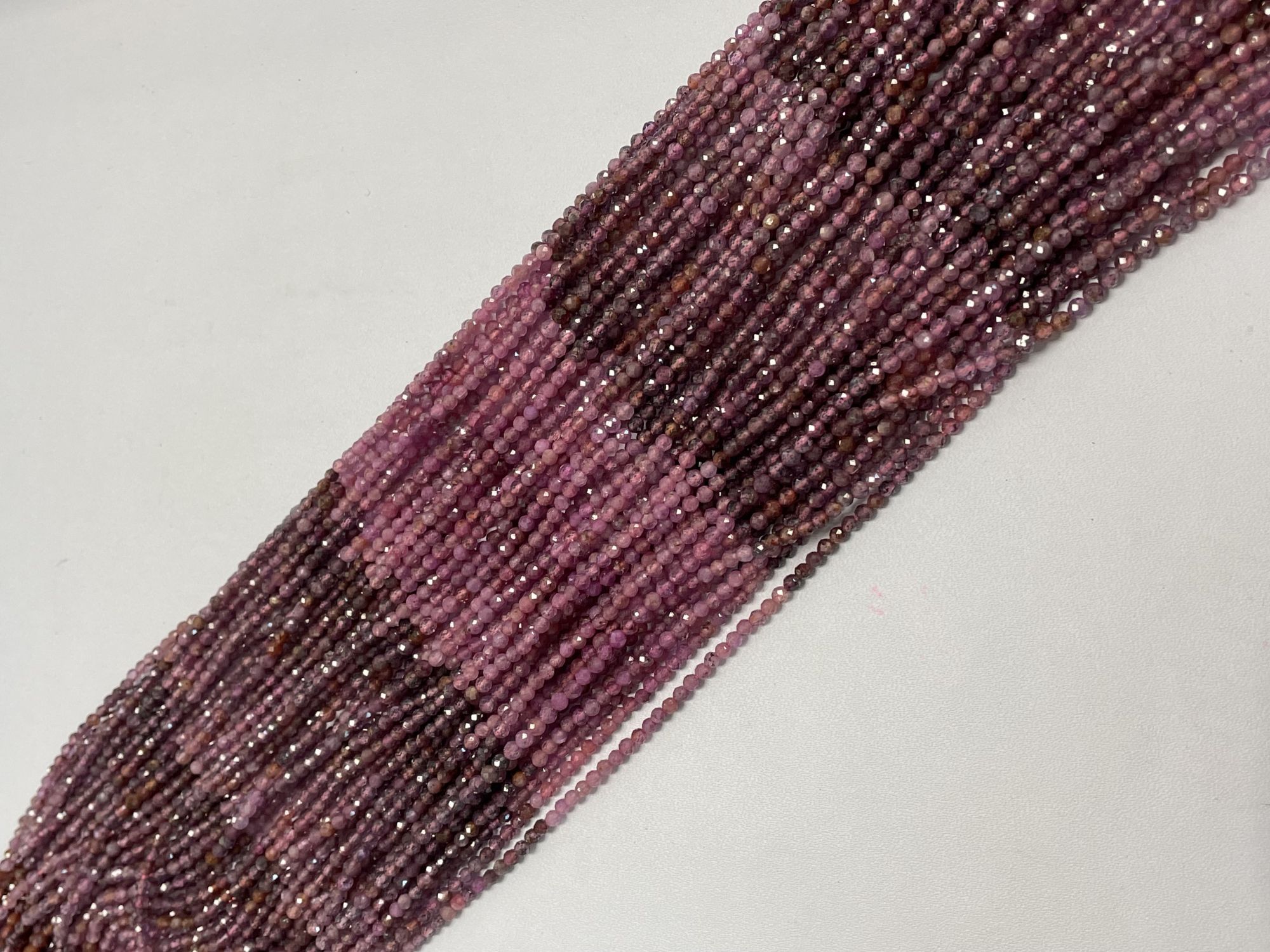 Shaded Ruby Rondelle Faceted