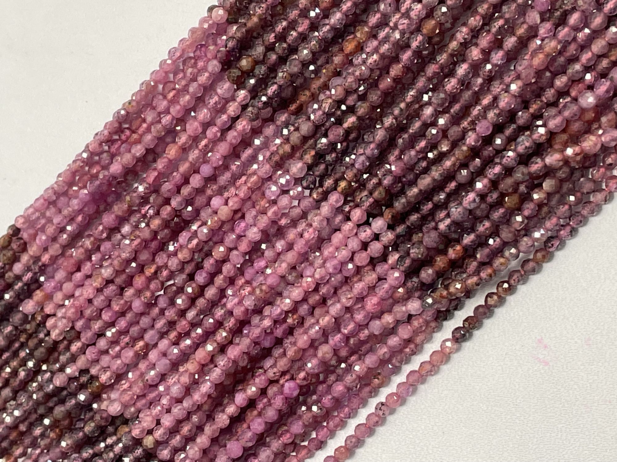 Shaded Ruby Rondelle Faceted