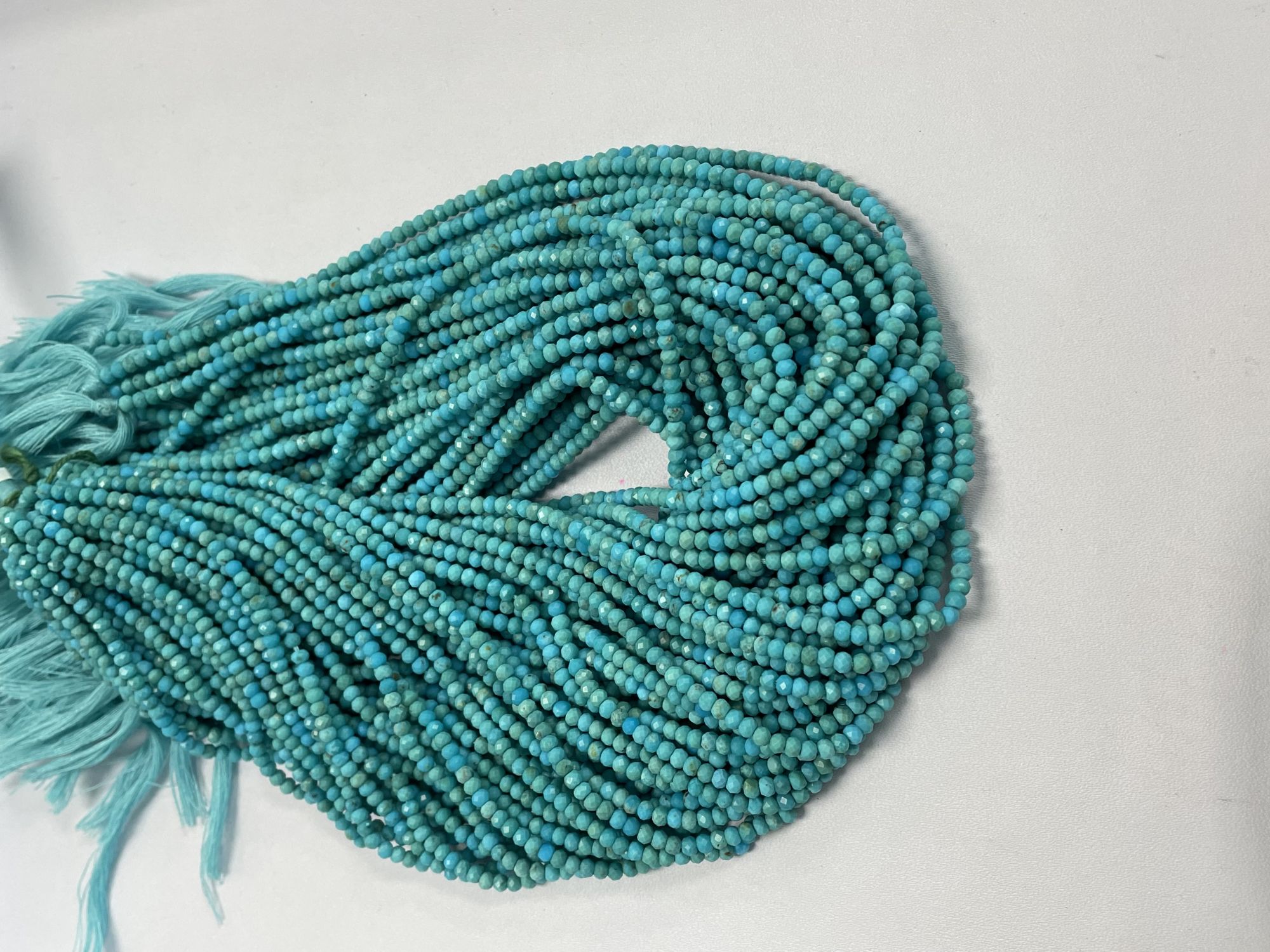 Turquoise Rondelle Faceted