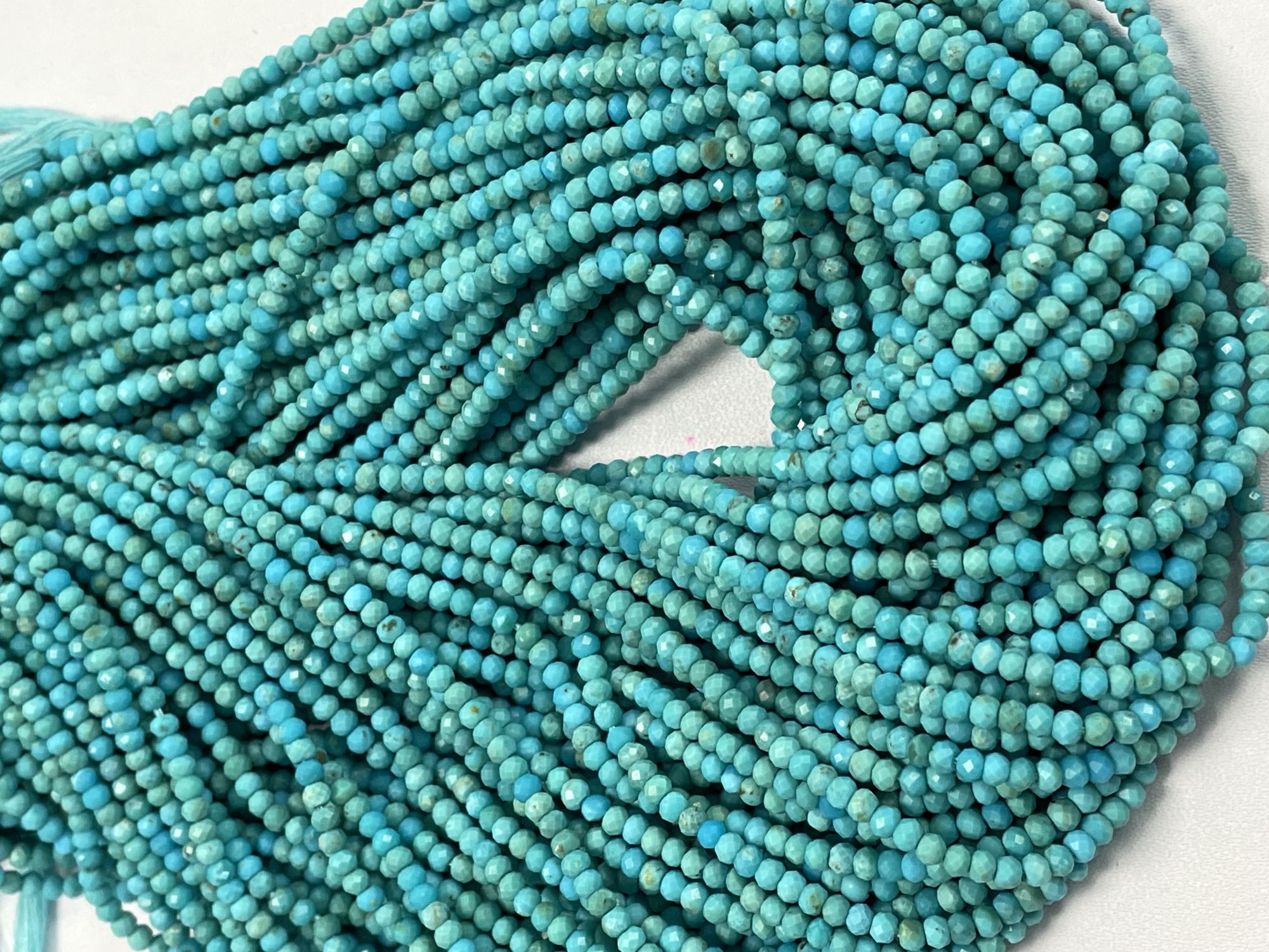 Turquoise Rondelle Faceted