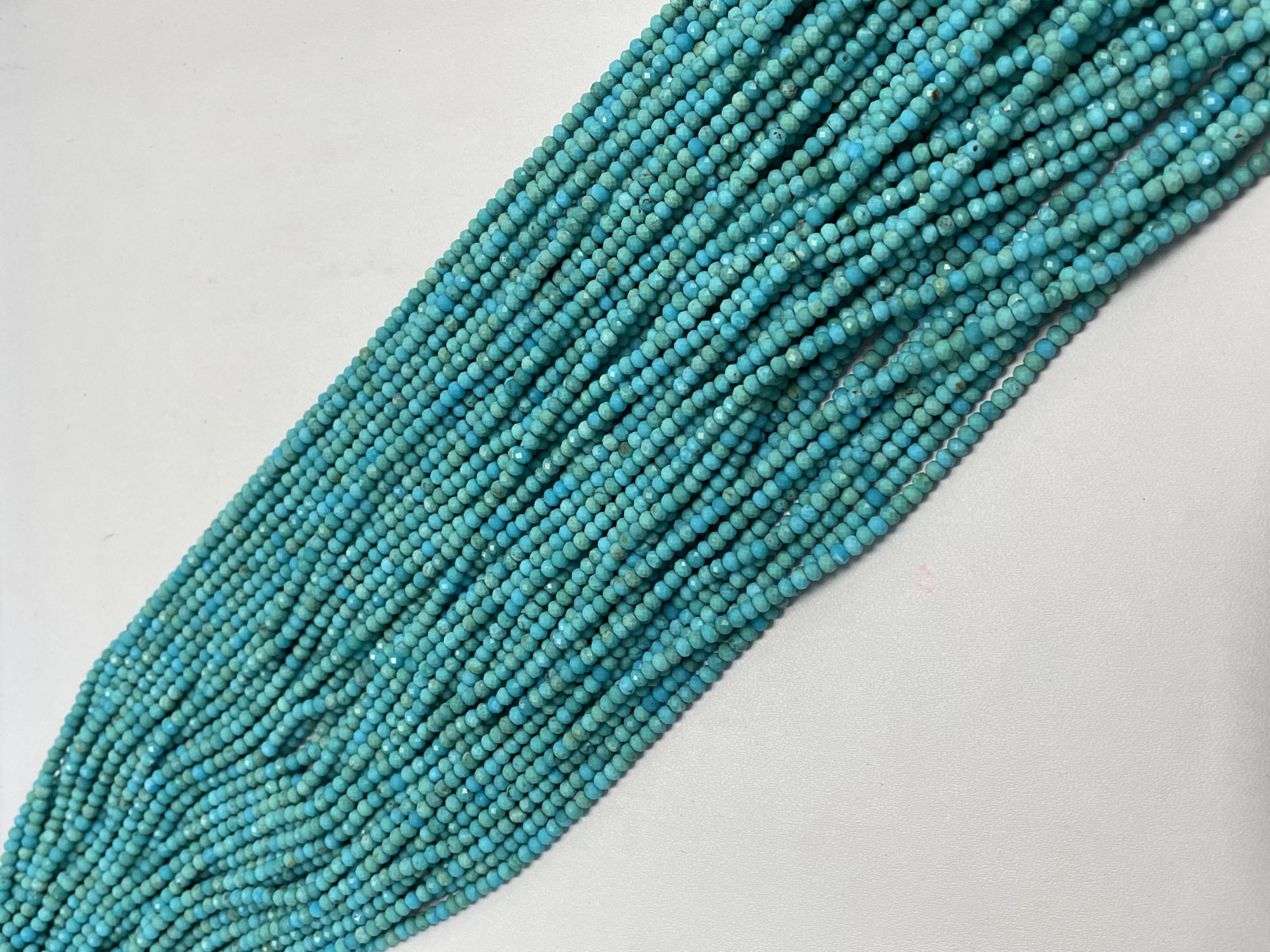 Turquoise Rondelle Faceted