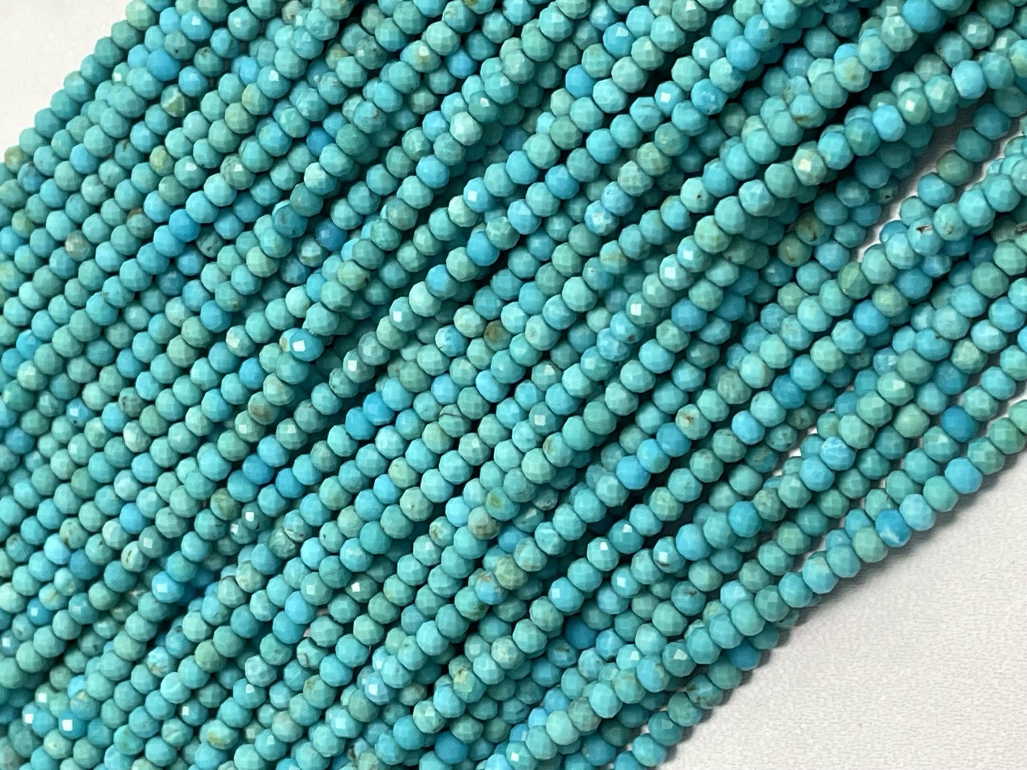 Turquoise Rondelle Faceted