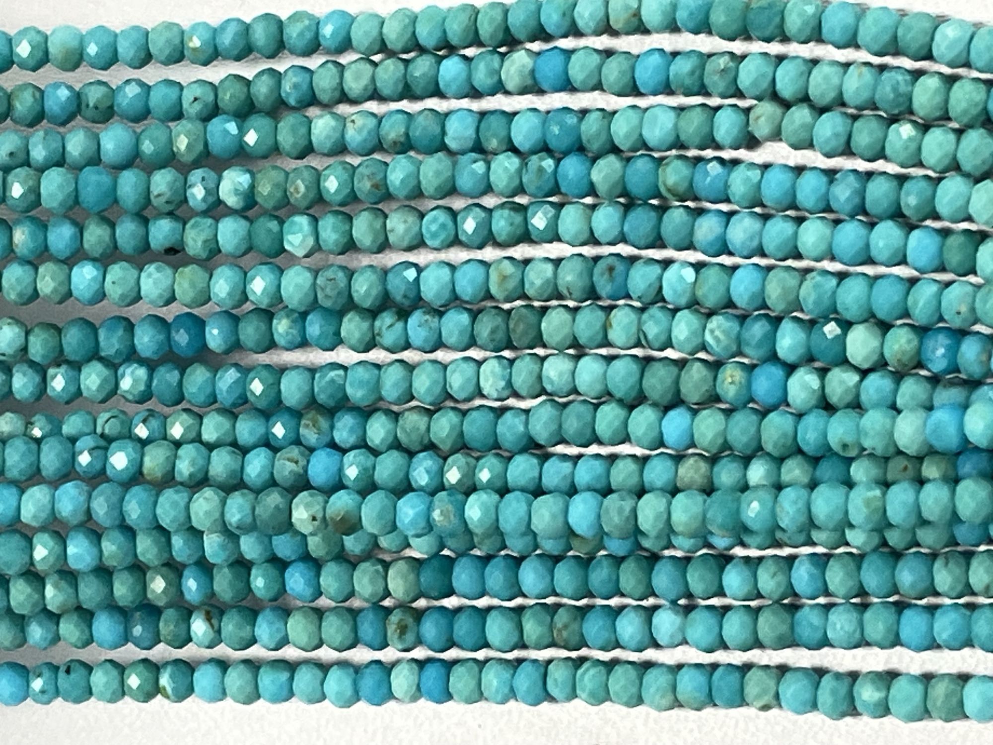 Turquoise Rondelle Faceted