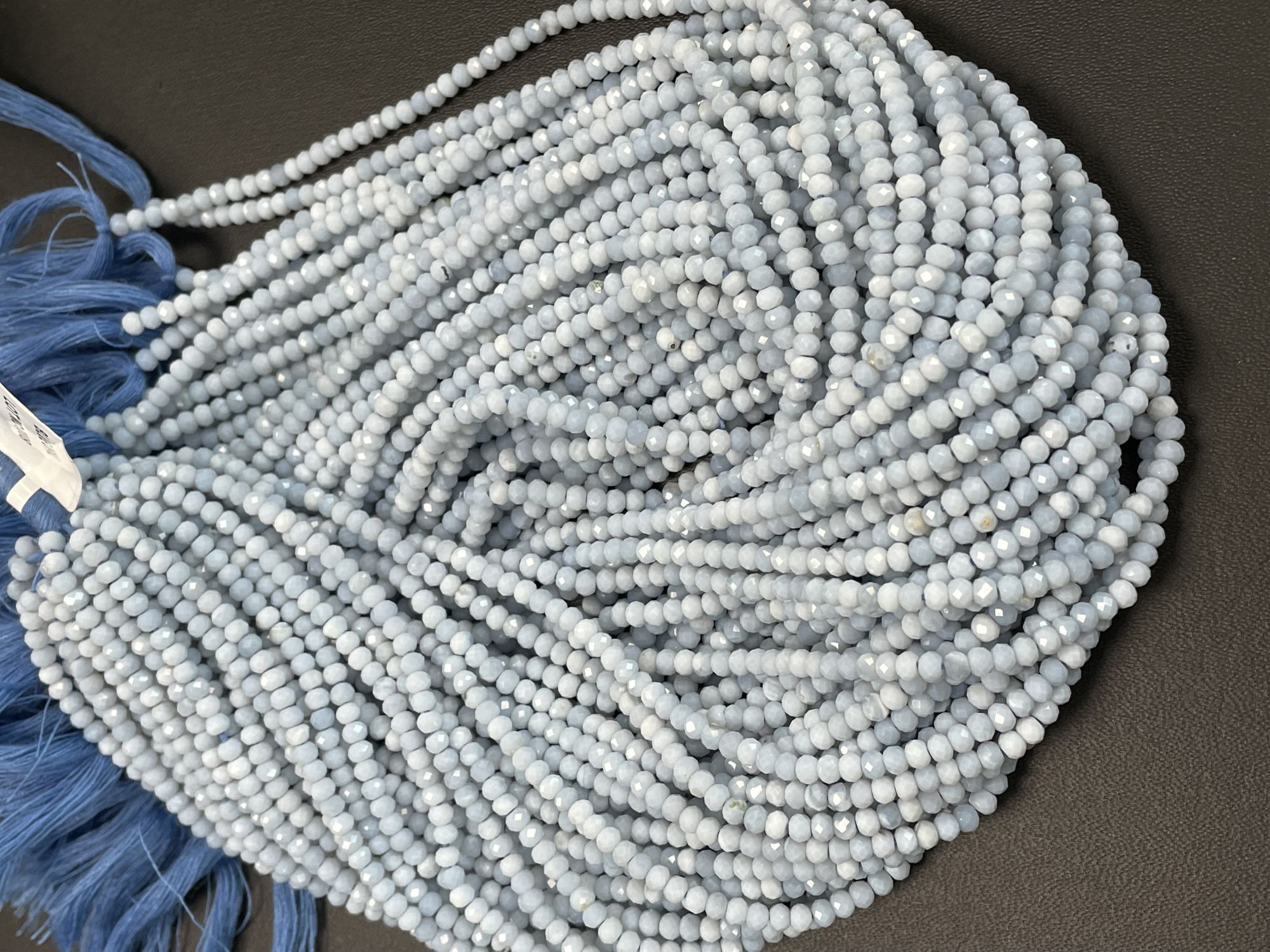 Blue Opal Rondelle Faceted