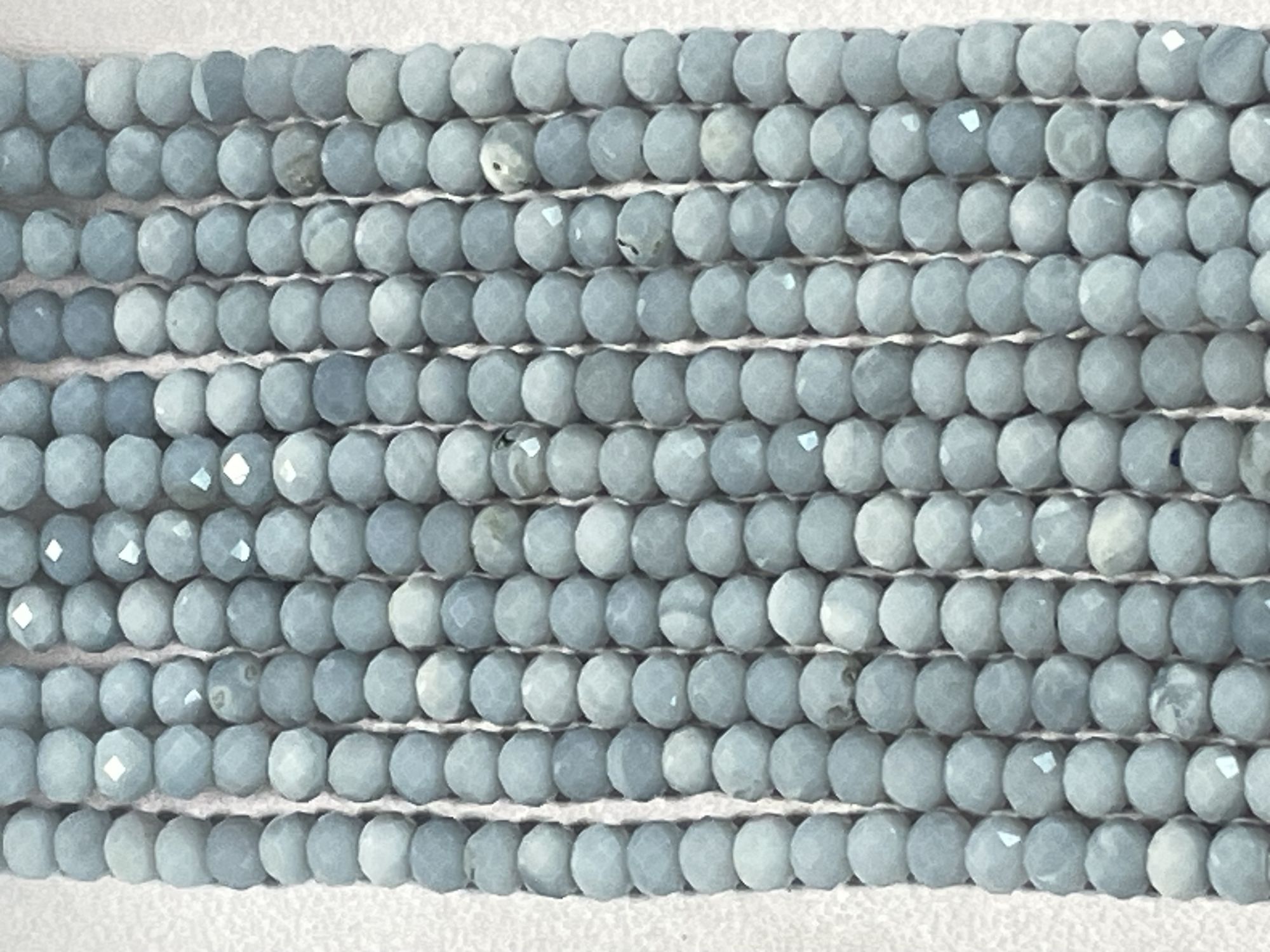 Blue Opal Rondelle Faceted