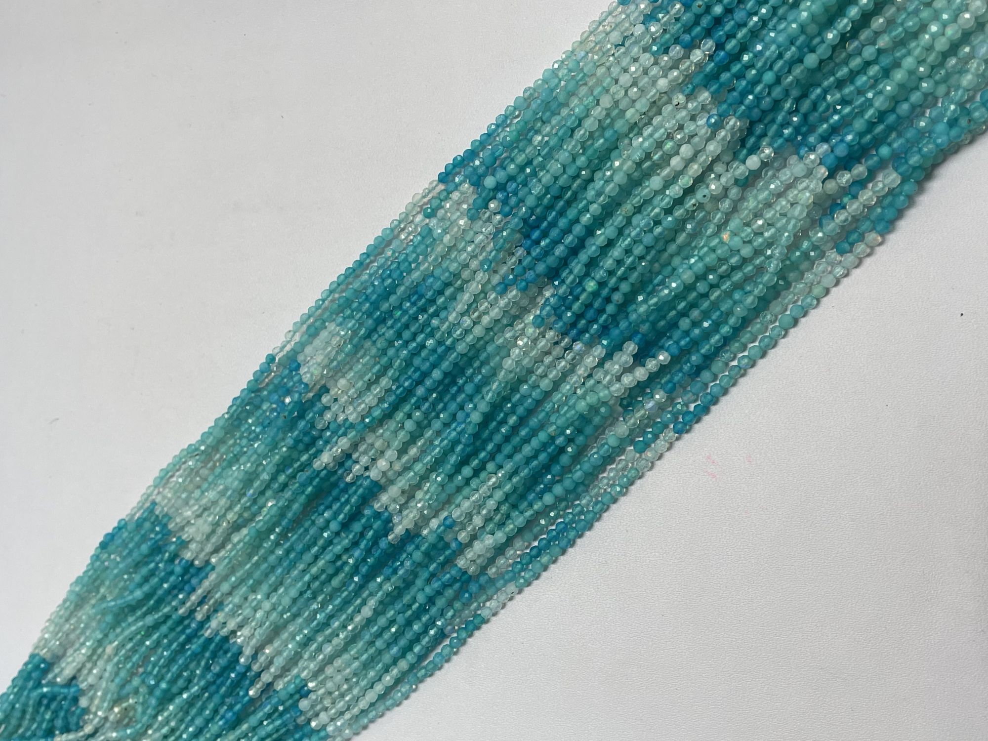 Shaded Blue Ethiopian Opal Rondelle Faceted