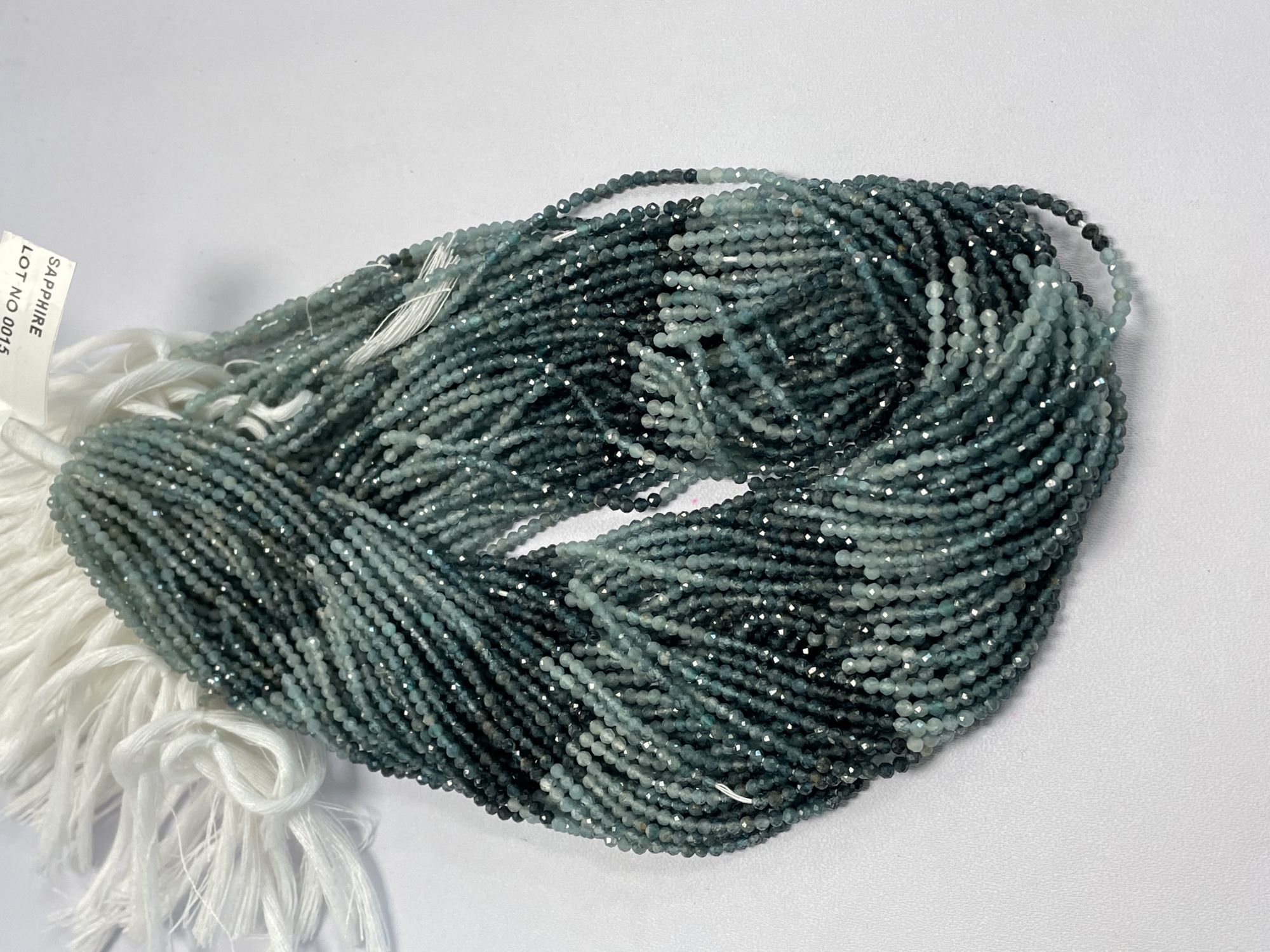 Shaded Blue sapphire Rondelle Faceted