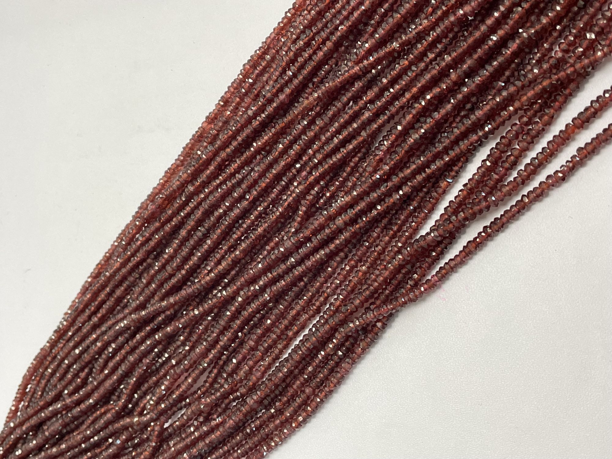 Red Garnet Rondelle Faceted