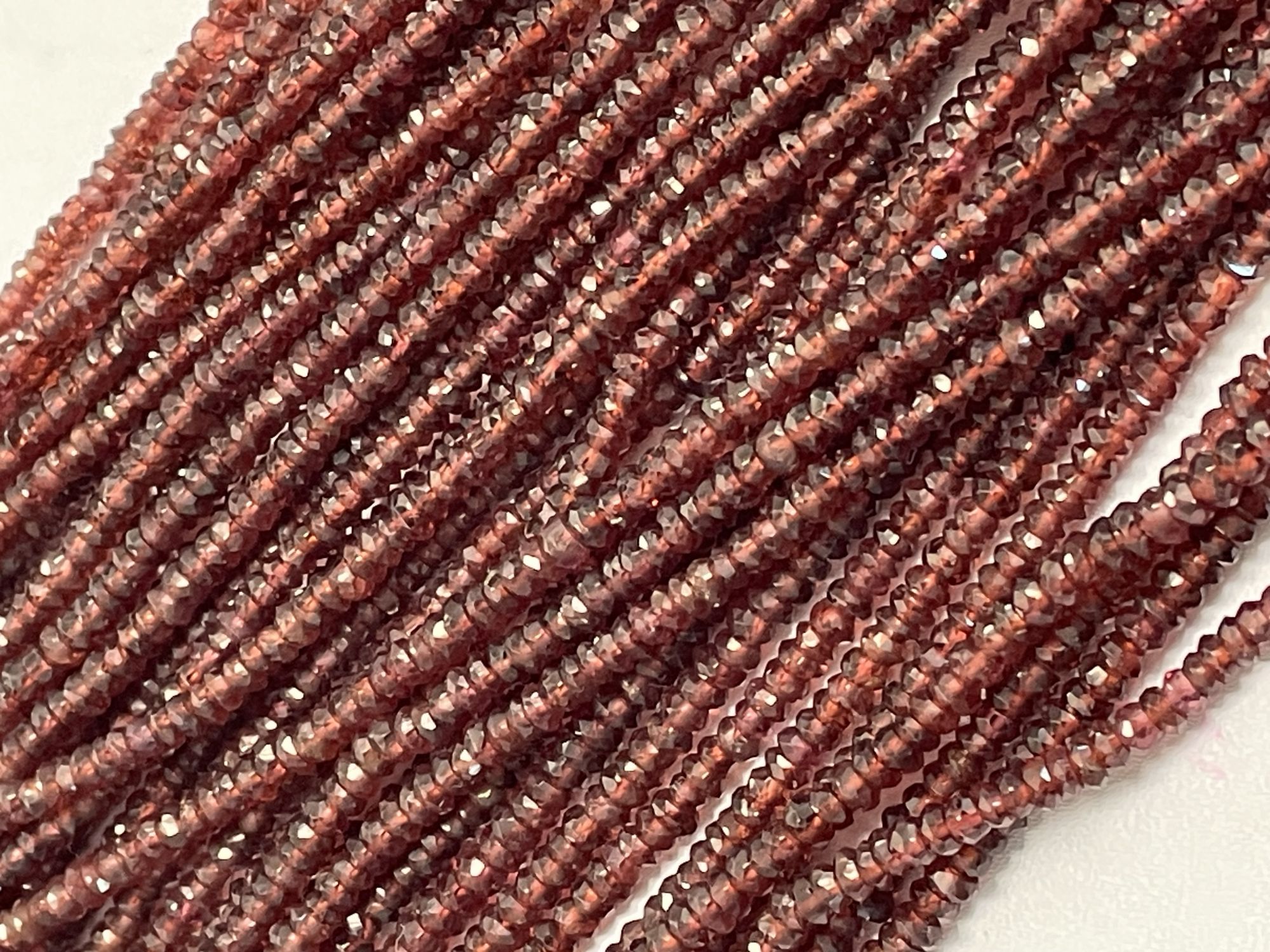 Red Garnet Rondelle Faceted