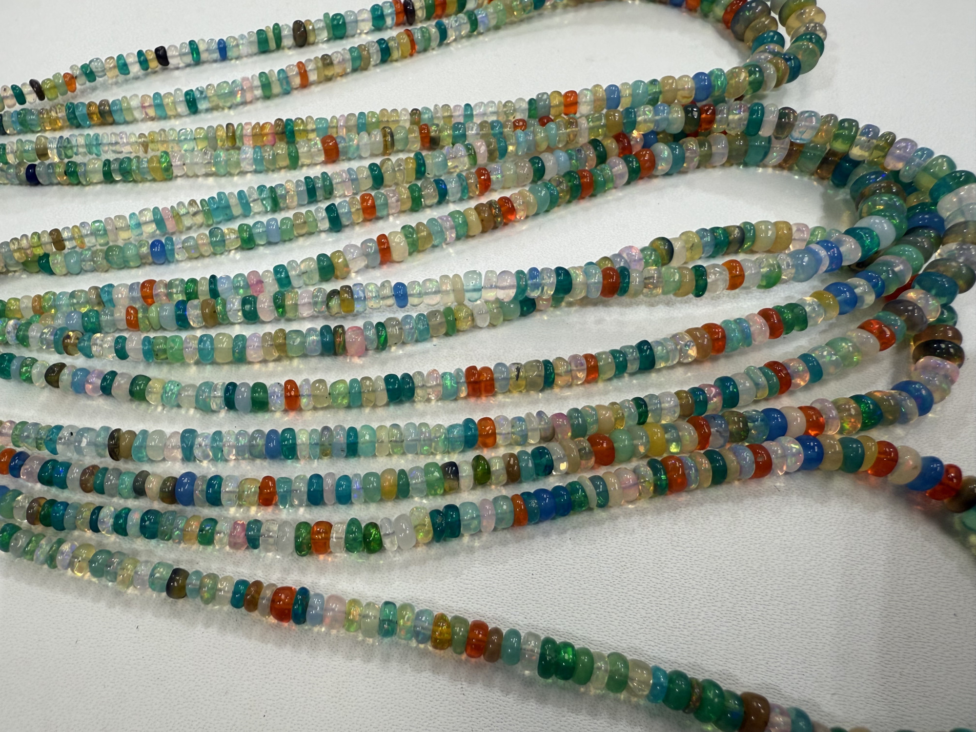 Multi Opal Rondelle Smooth