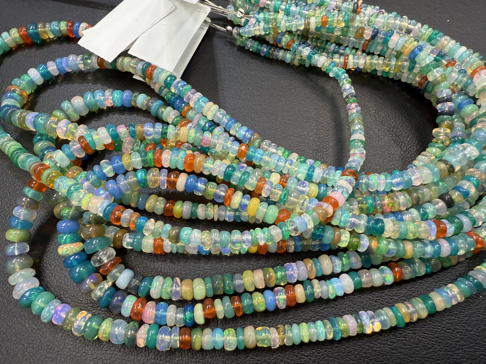 Multi Opal Rondelle Smooth