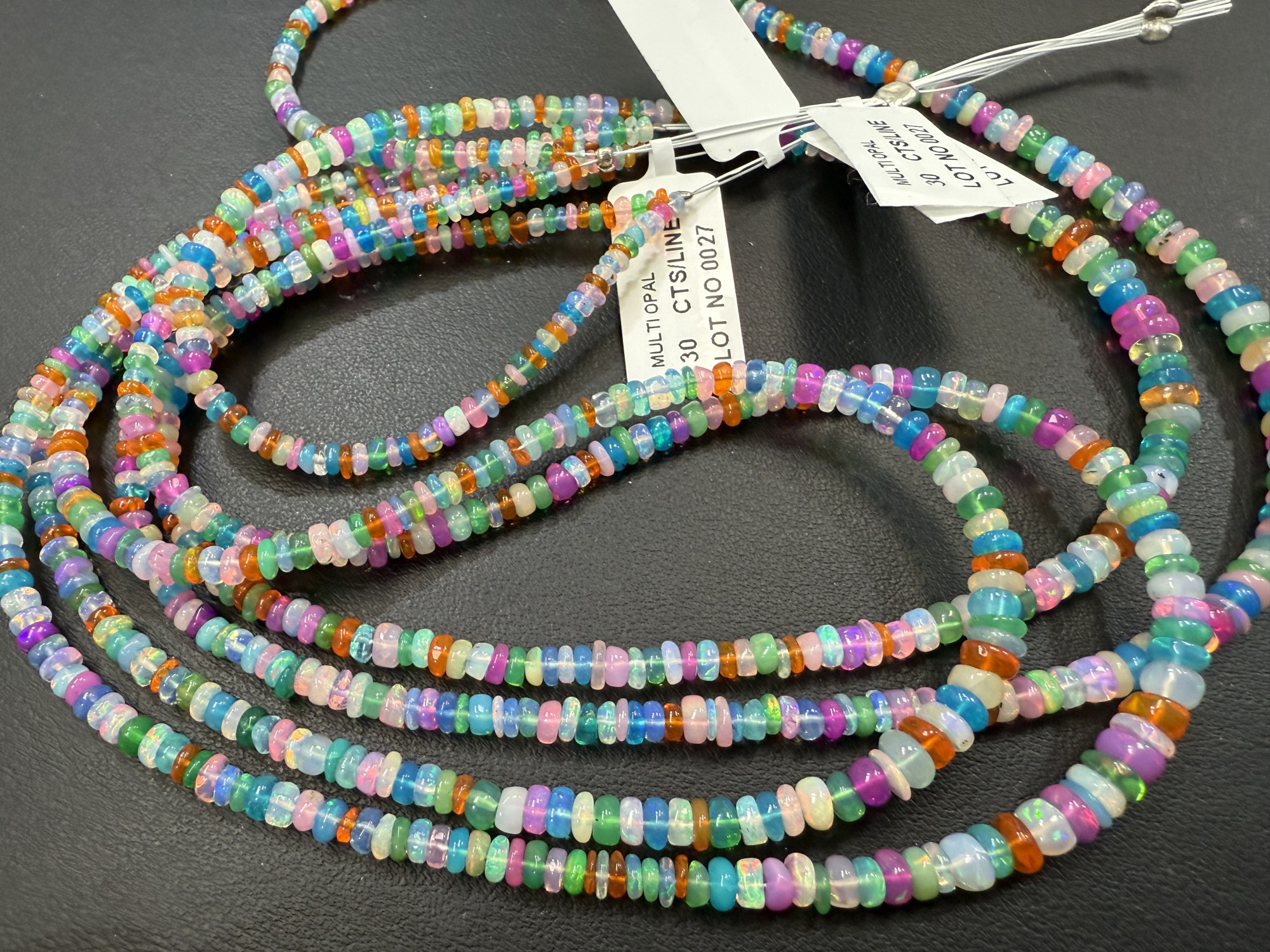 Multi Opal Rondelle Smooth