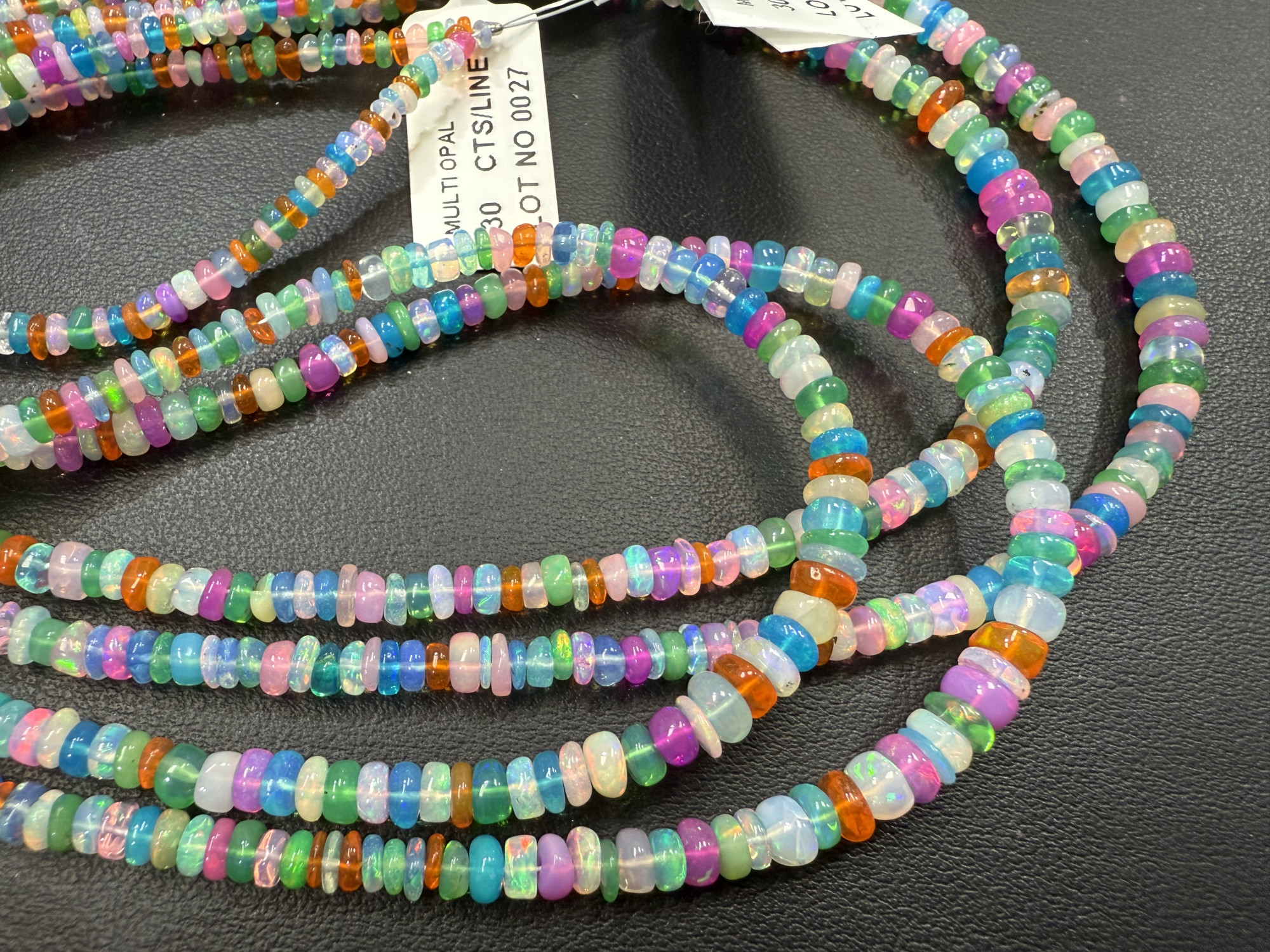 Multi Opal Rondelle Smooth