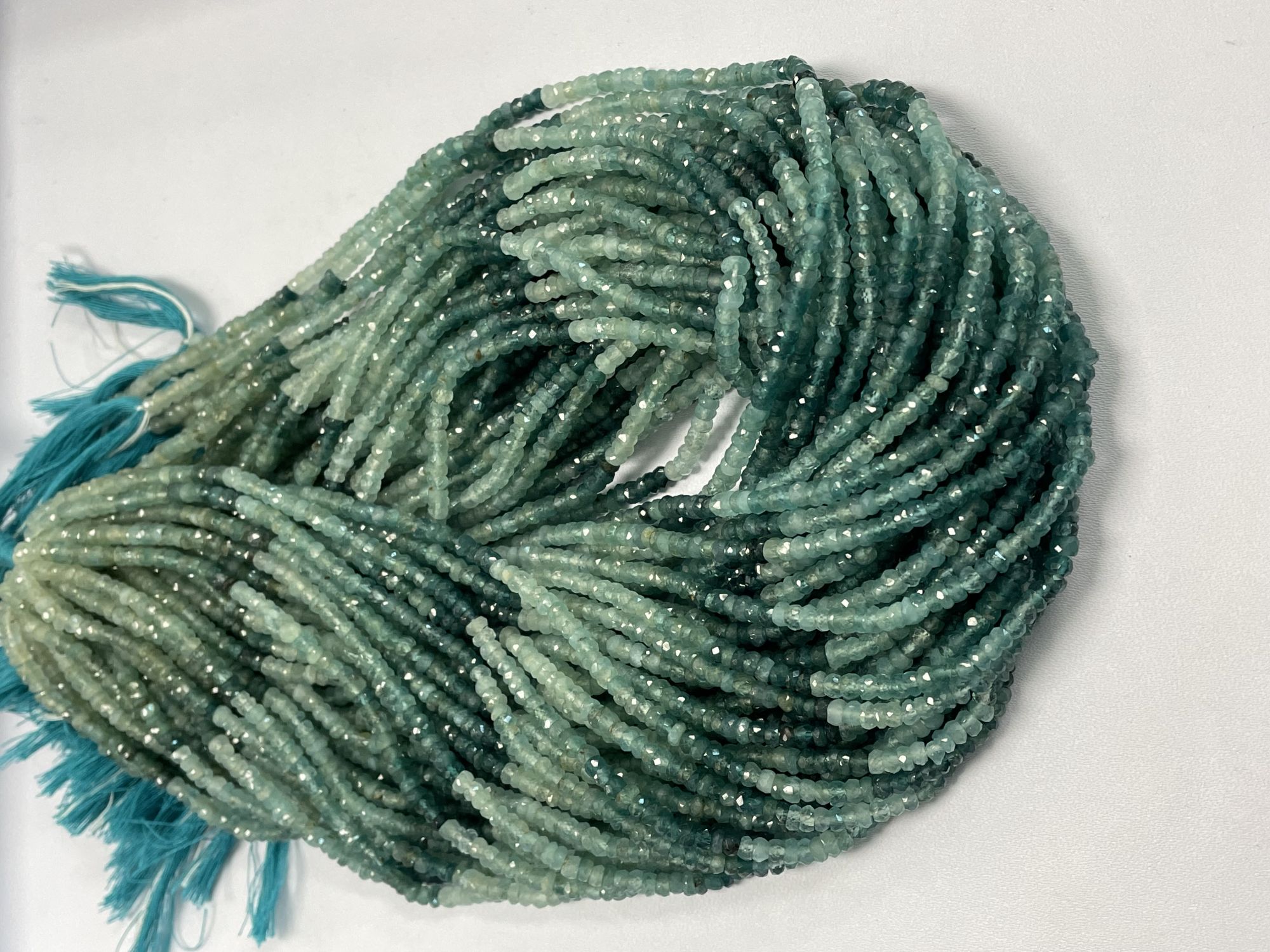 Shaded Grandidierite Rondelle Faceted