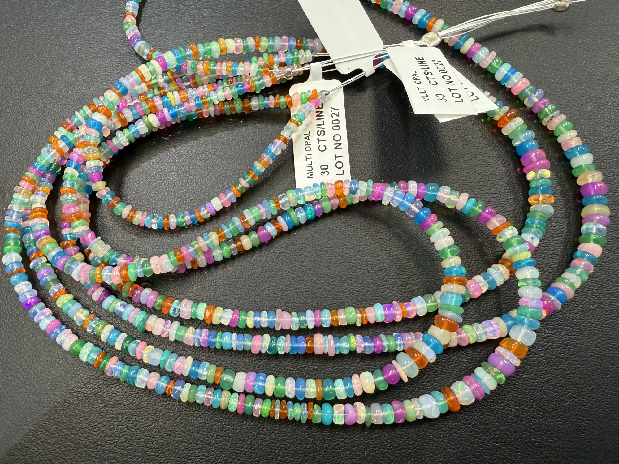 Multi Opal Rondelle Smooth