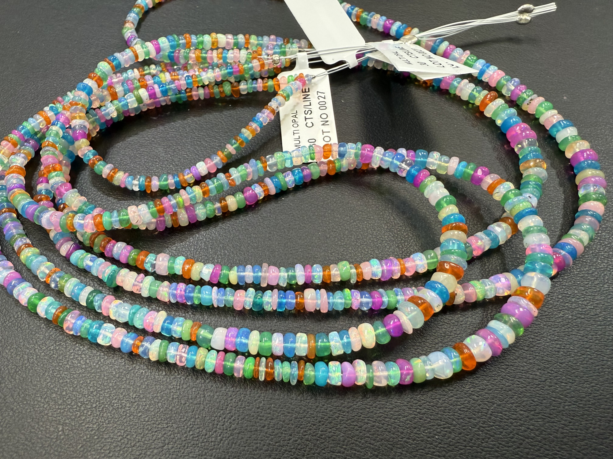 Multi Opal Rondelle Smooth