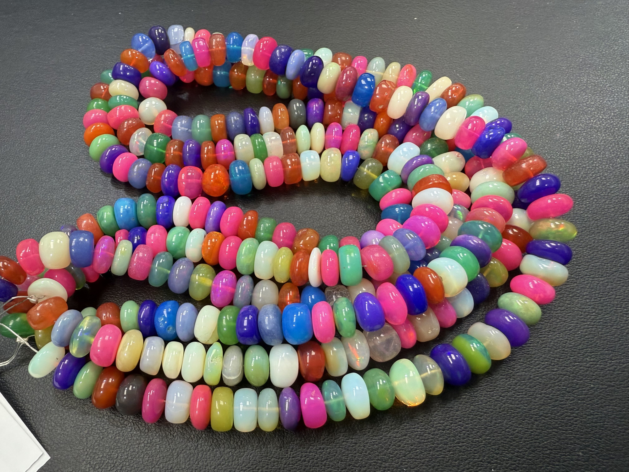 Multi Opal Rondelle Smooth