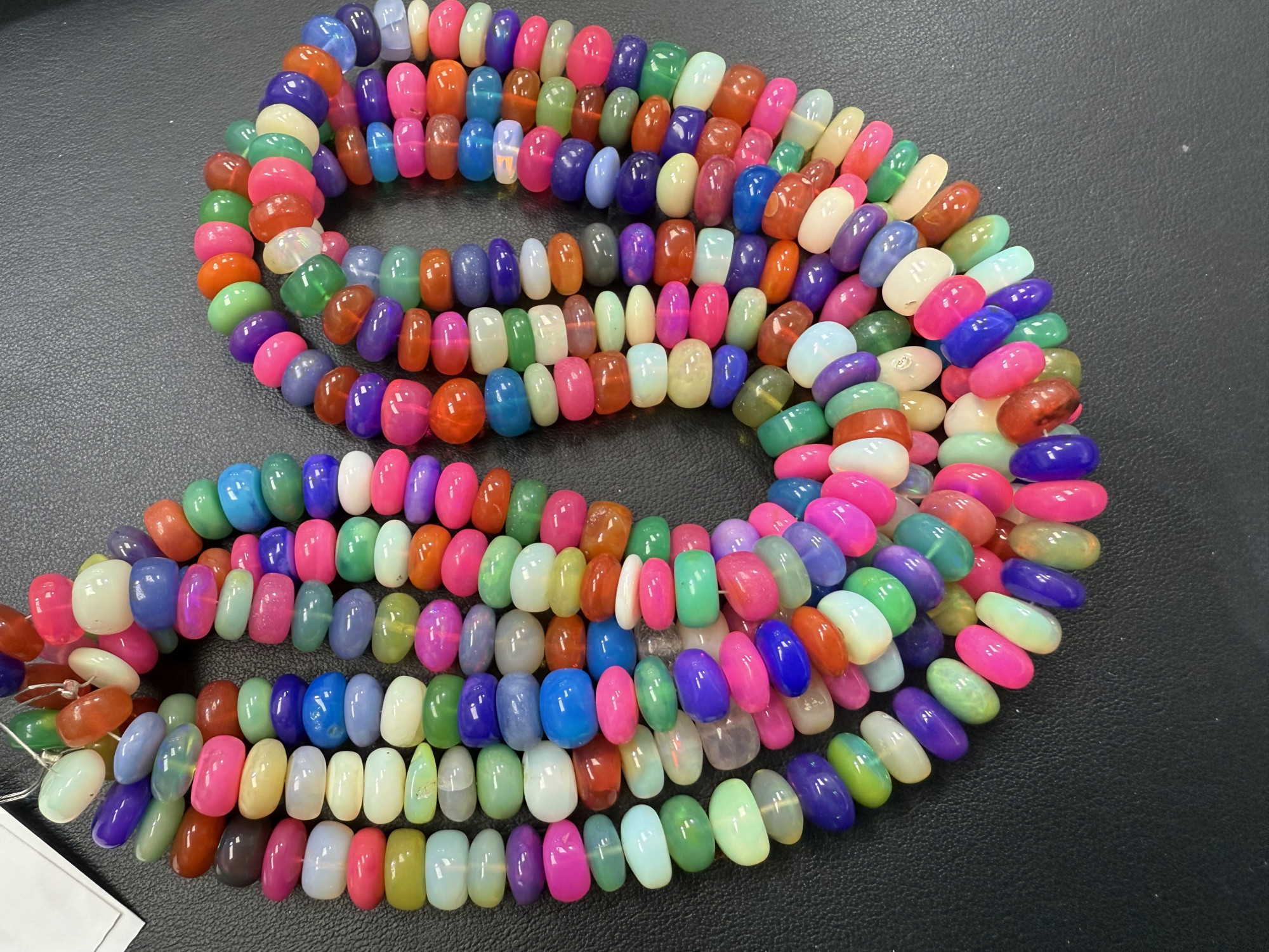 Multi Opal Rondelle Smooth