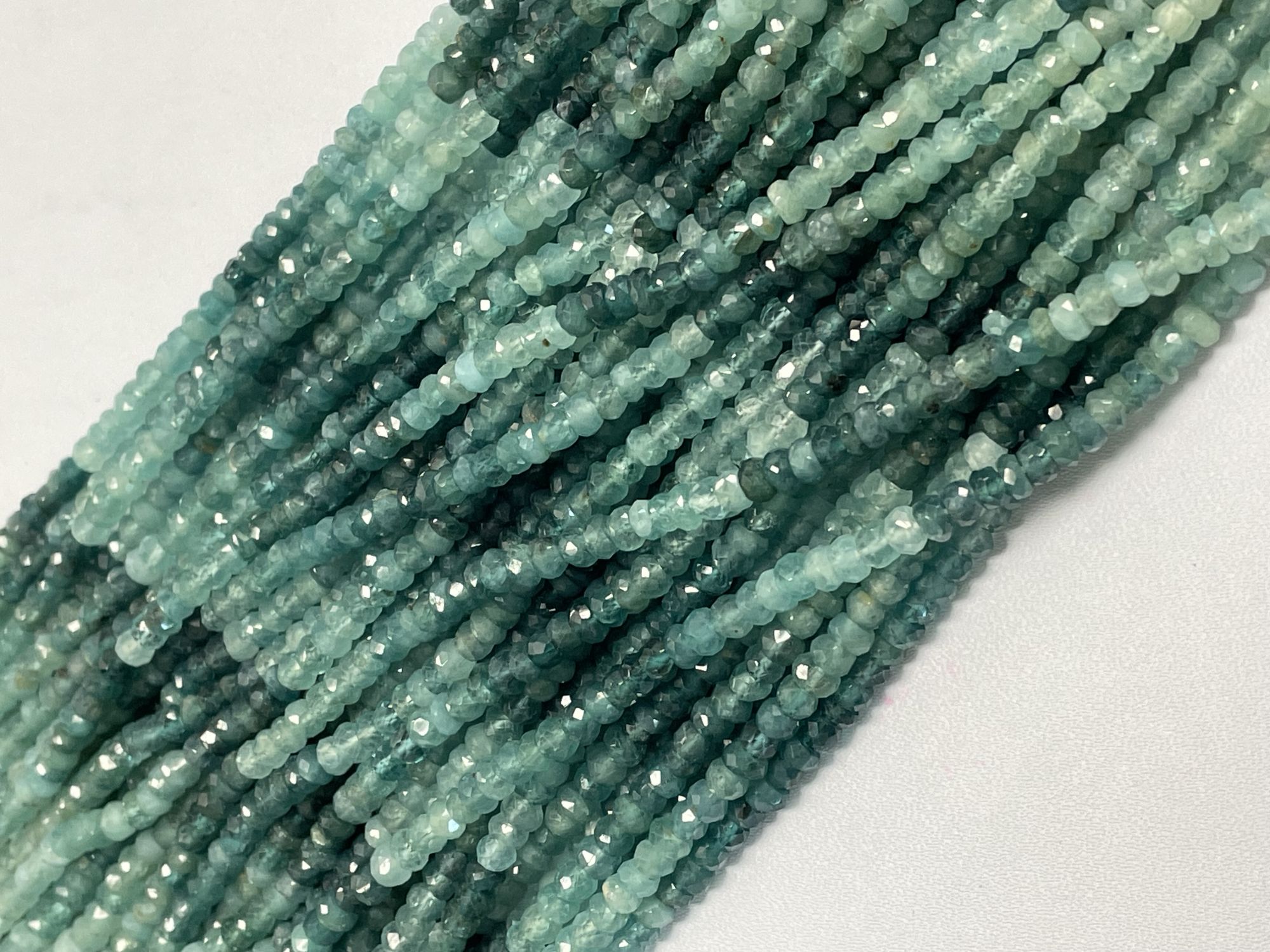 Shaded Grandidierite Rondelle Faceted