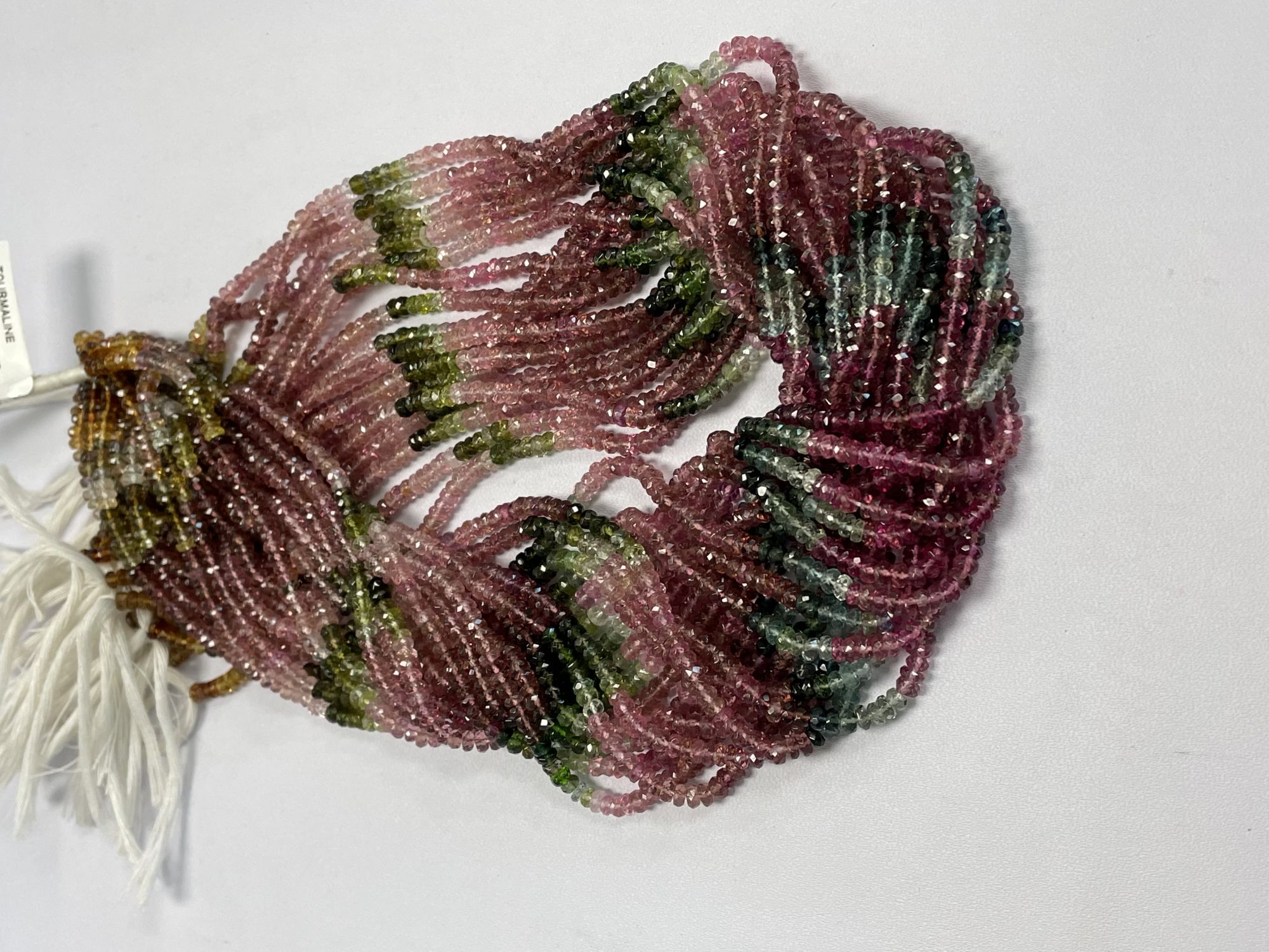 Multi Tourmaline Rondelle Faceted