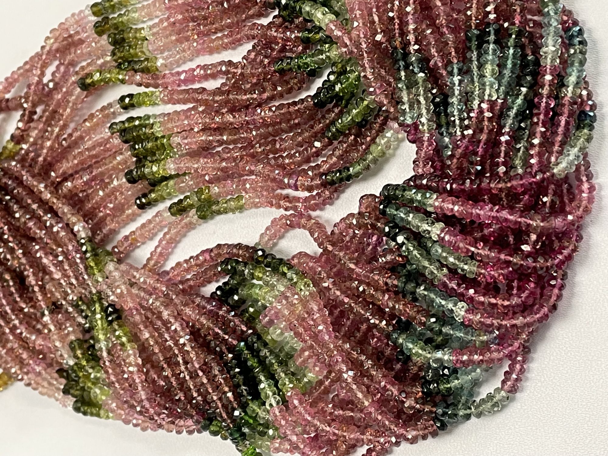 Multi Tourmaline Rondelle Faceted