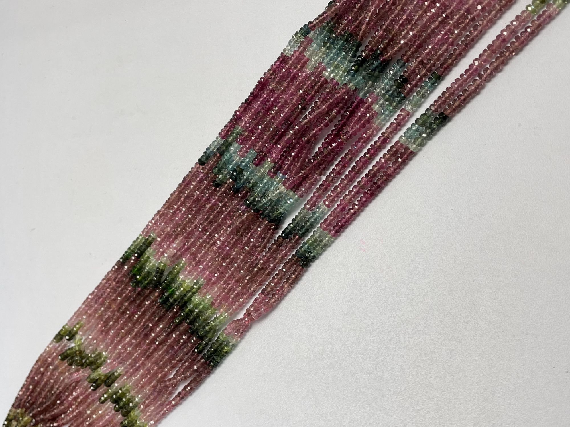 Multi Tourmaline Rondelle Faceted