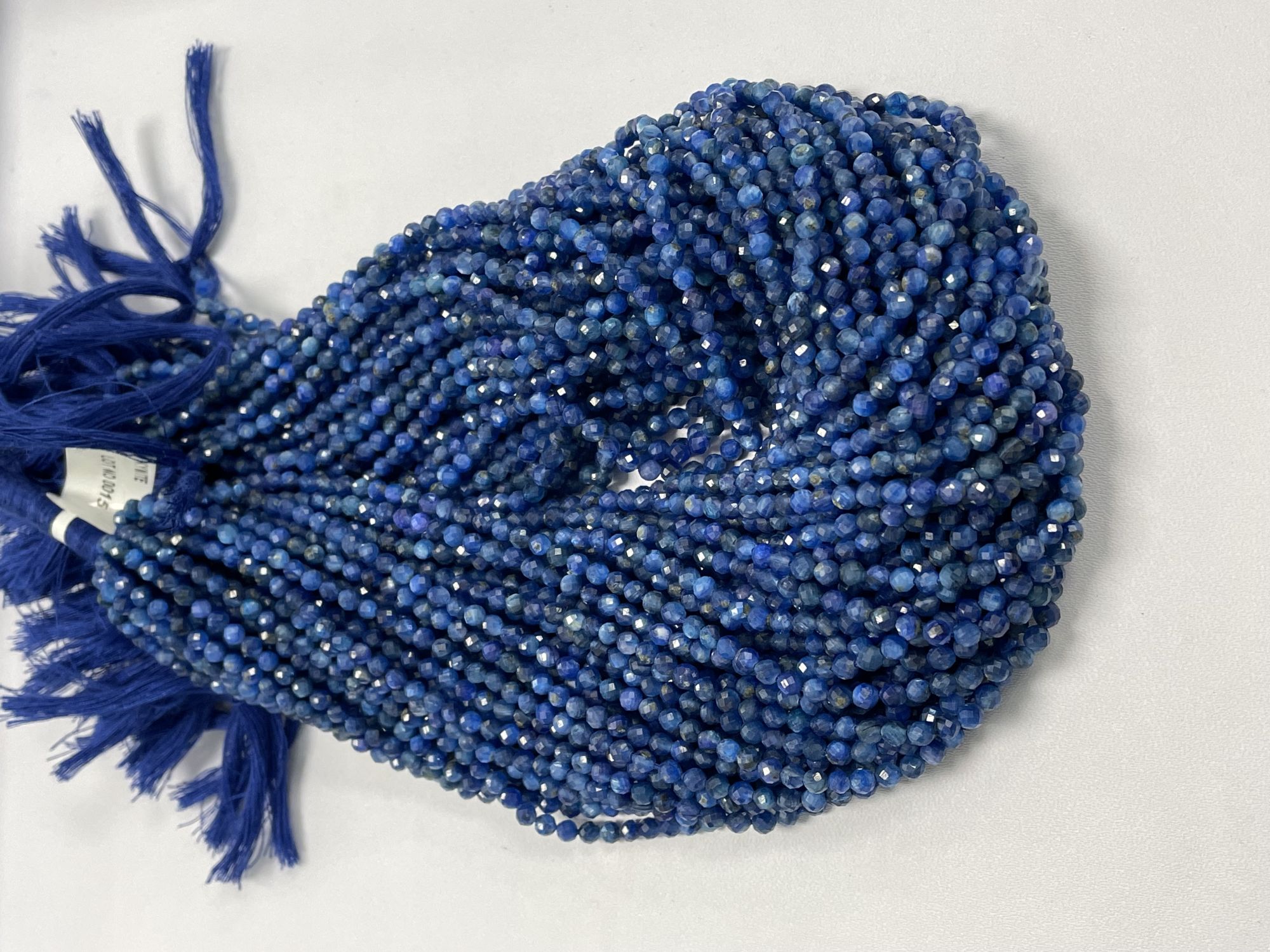 Blue Kyanite Rondelle Faceted