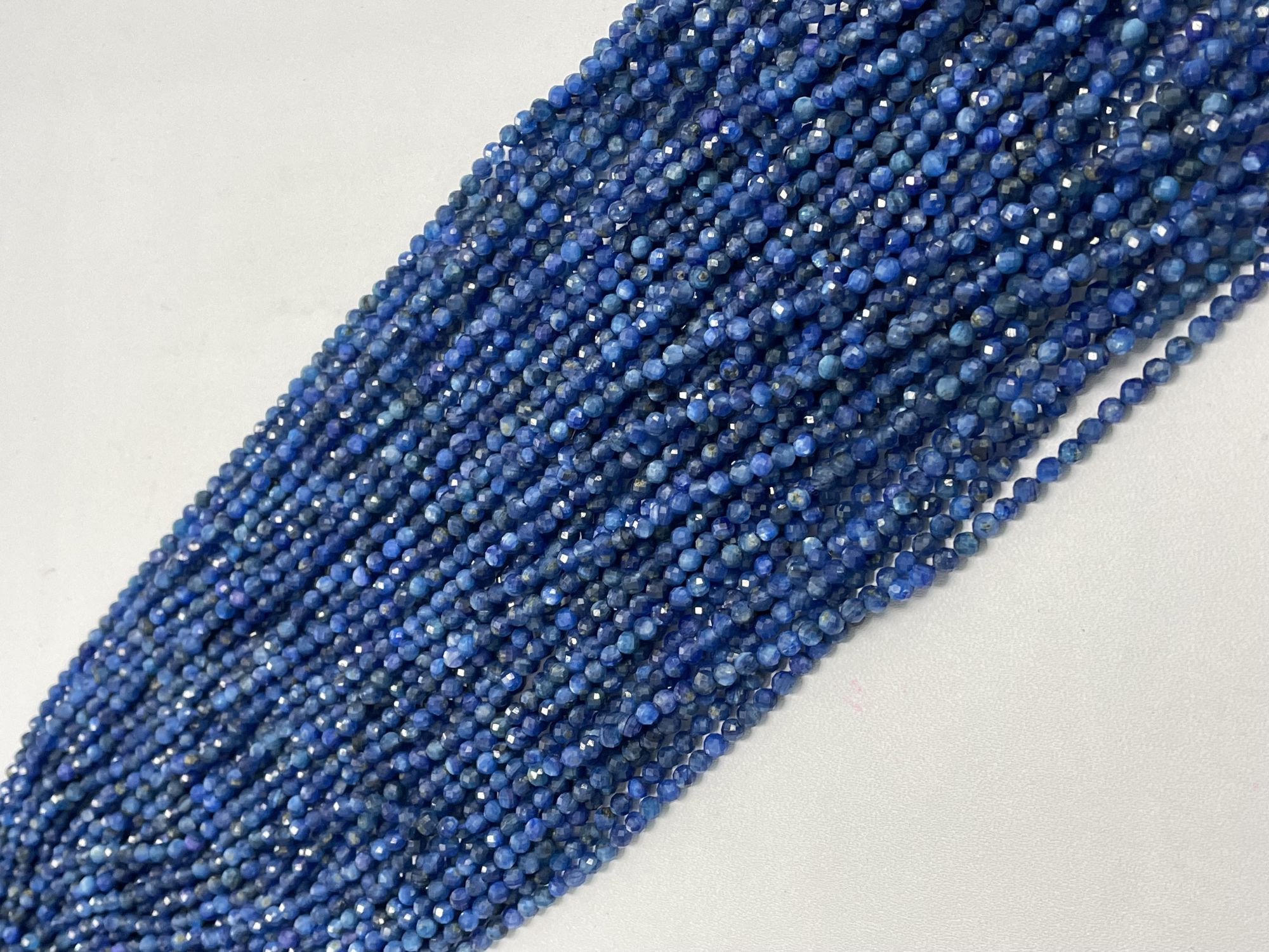 Blue Kyanite Rondelle Faceted