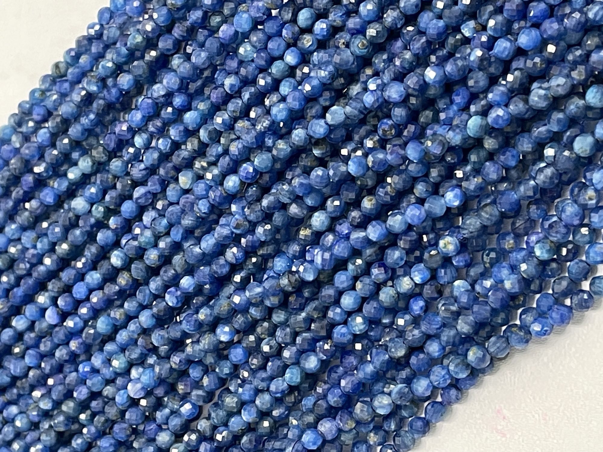 Blue Kyanite Rondelle Faceted