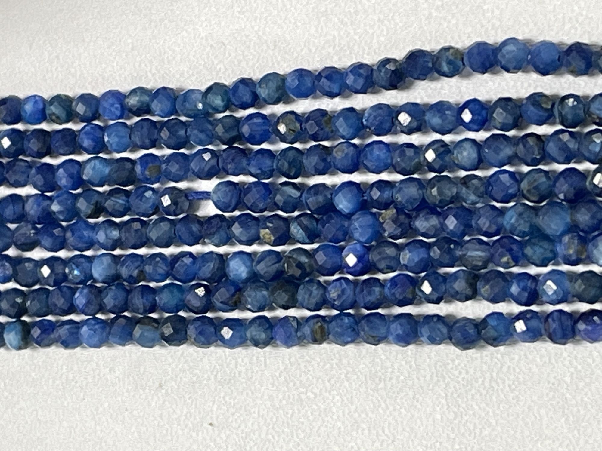 Blue Kyanite Rondelle Faceted