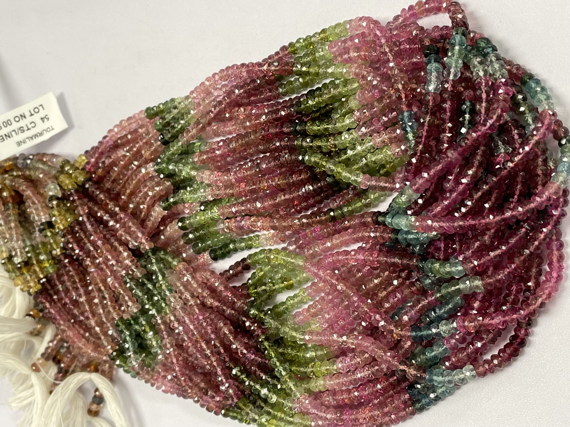 Multi Tourmaline Rondelle Faceted
