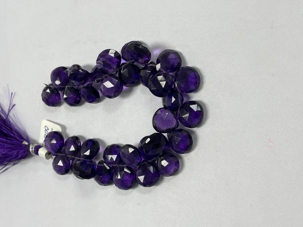 Purple Amethyst Heart Faceted