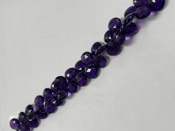 Purple Amethyst Heart Faceted