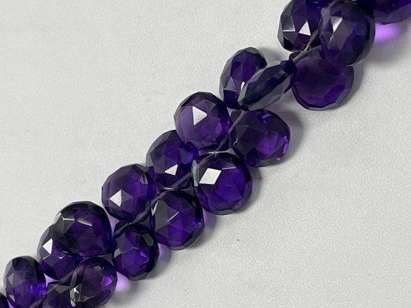 Purple Amethyst Heart Faceted